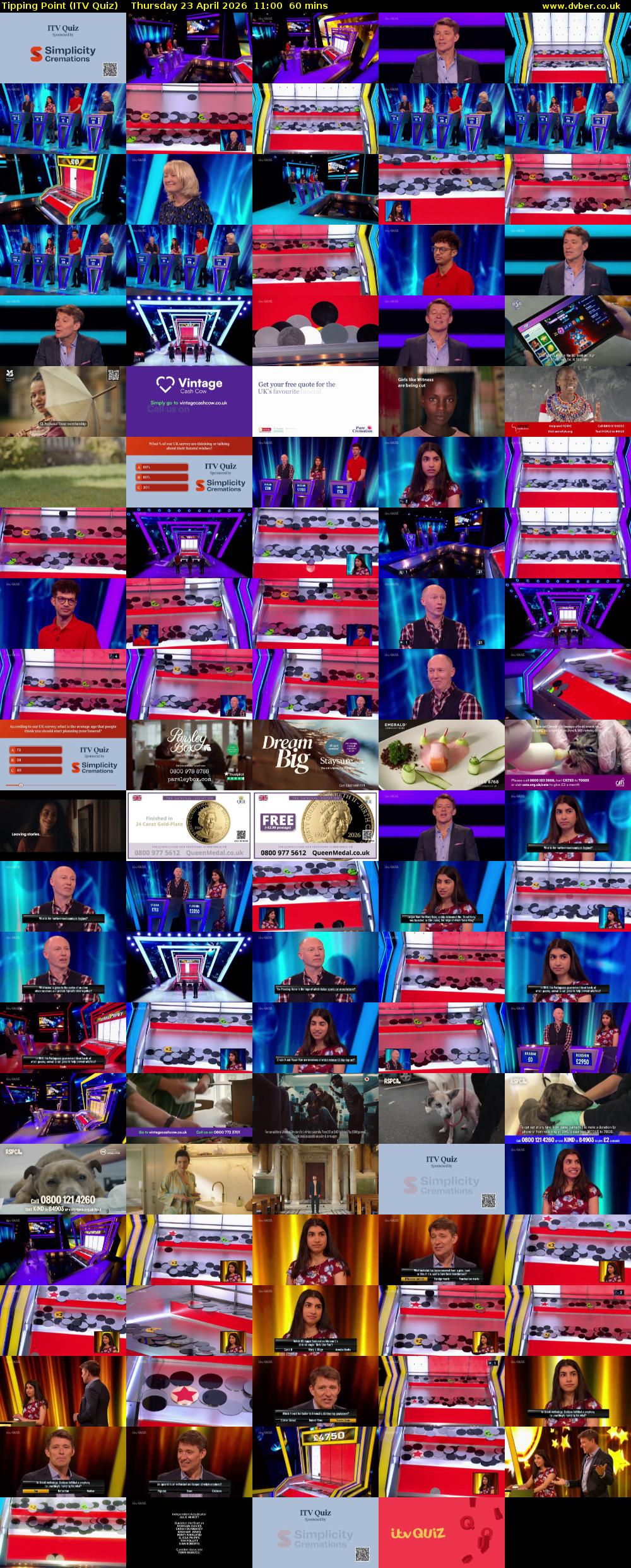 Tipping Point (ITV Quiz) Thursday 23 April 2026 11:00 - 12:00