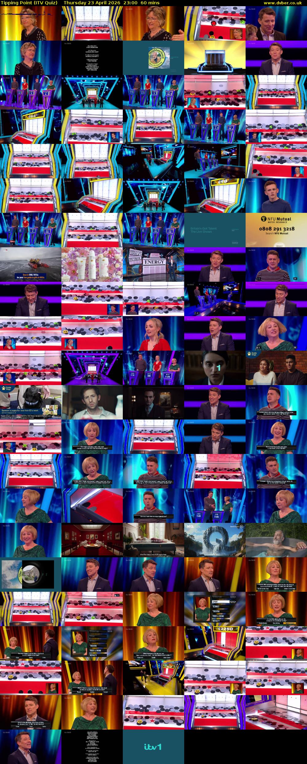 Tipping Point (ITV Quiz) Thursday 23 April 2026 23:00 - 00:00
