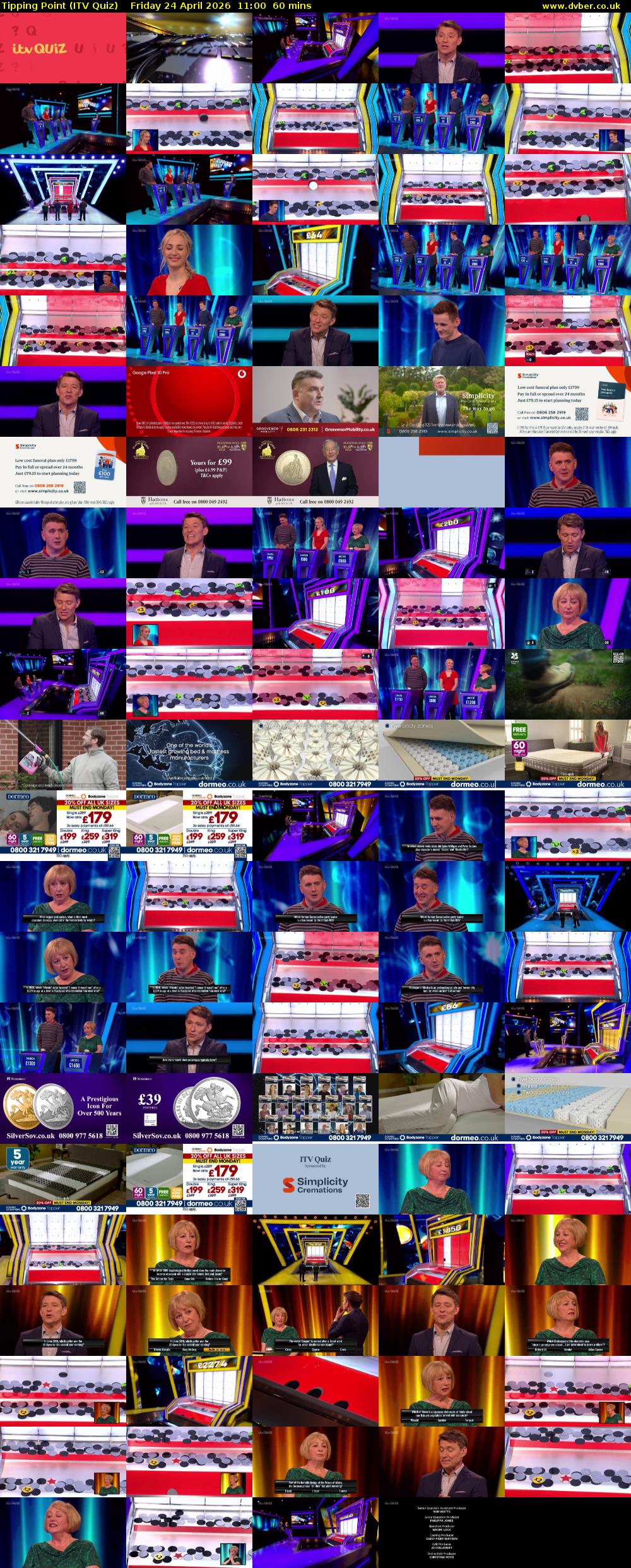 Tipping Point (ITV Quiz) Friday 24 April 2026 11:00 - 12:00