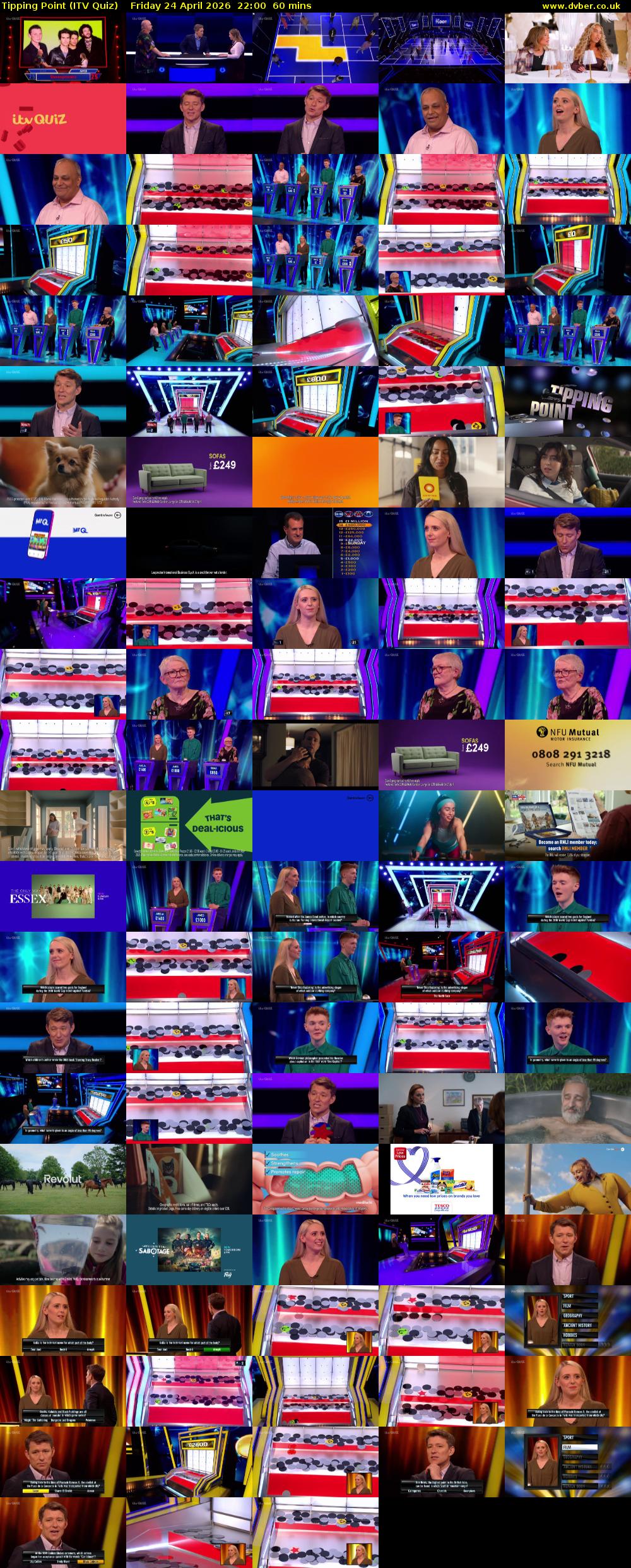 Tipping Point (ITV Quiz) Friday 24 April 2026 22:00 - 23:00