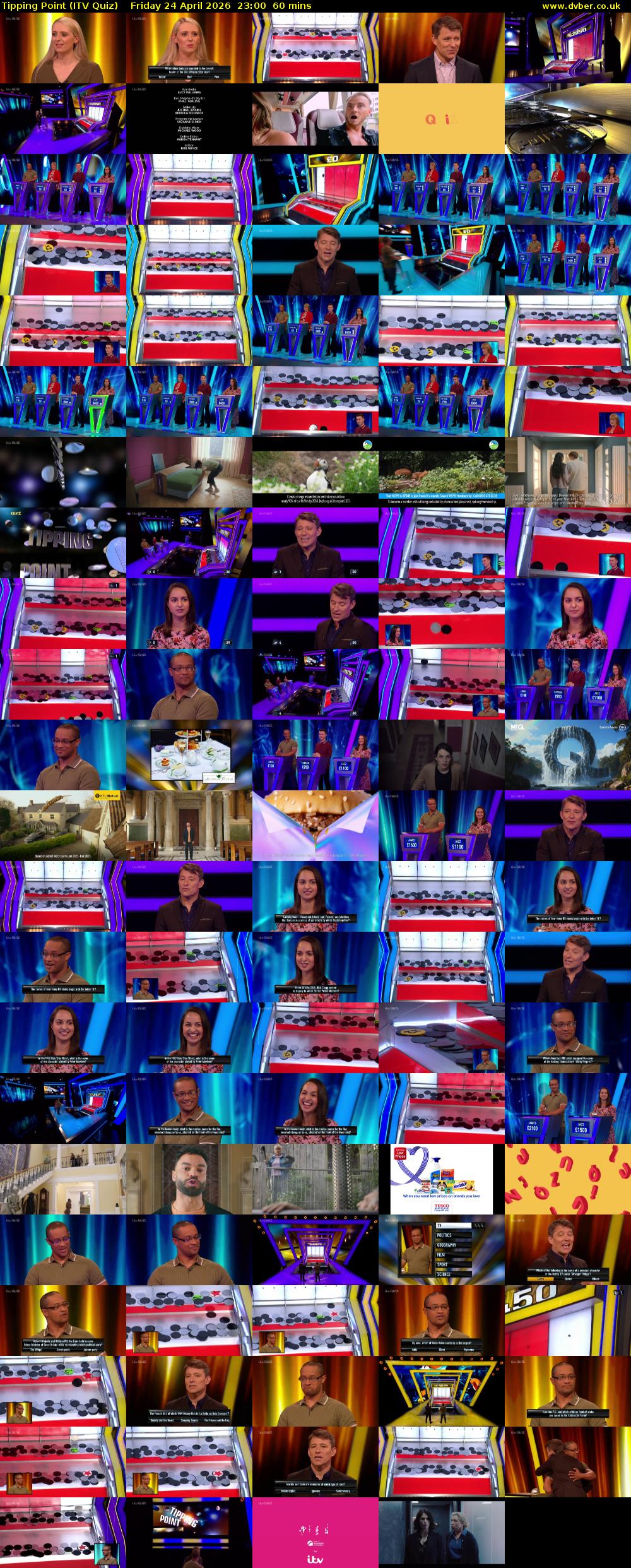 Tipping Point (ITV Quiz) Friday 24 April 2026 23:00 - 00:00