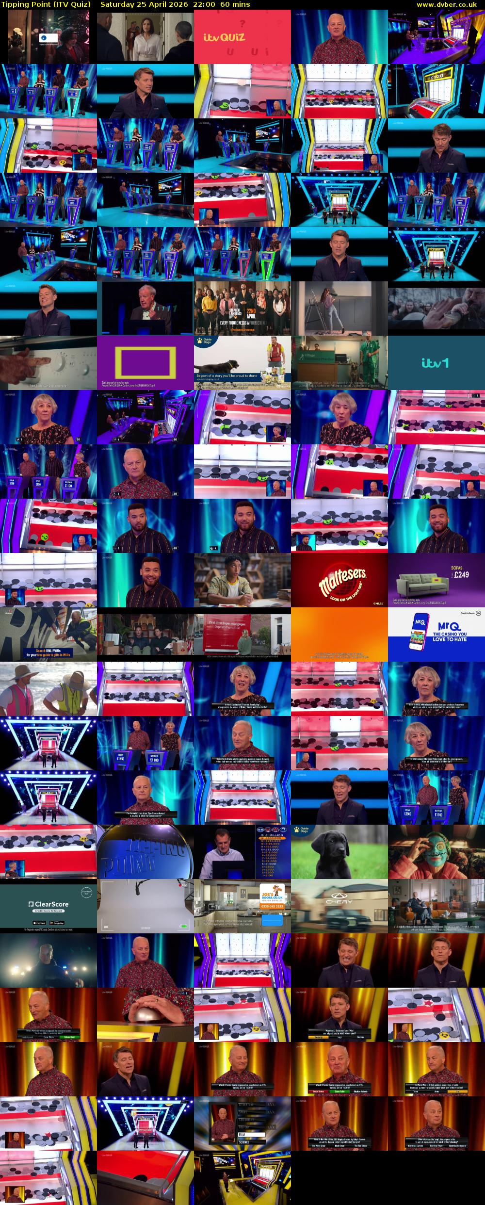 Tipping Point (ITV Quiz) Saturday 25 April 2026 22:00 - 23:00