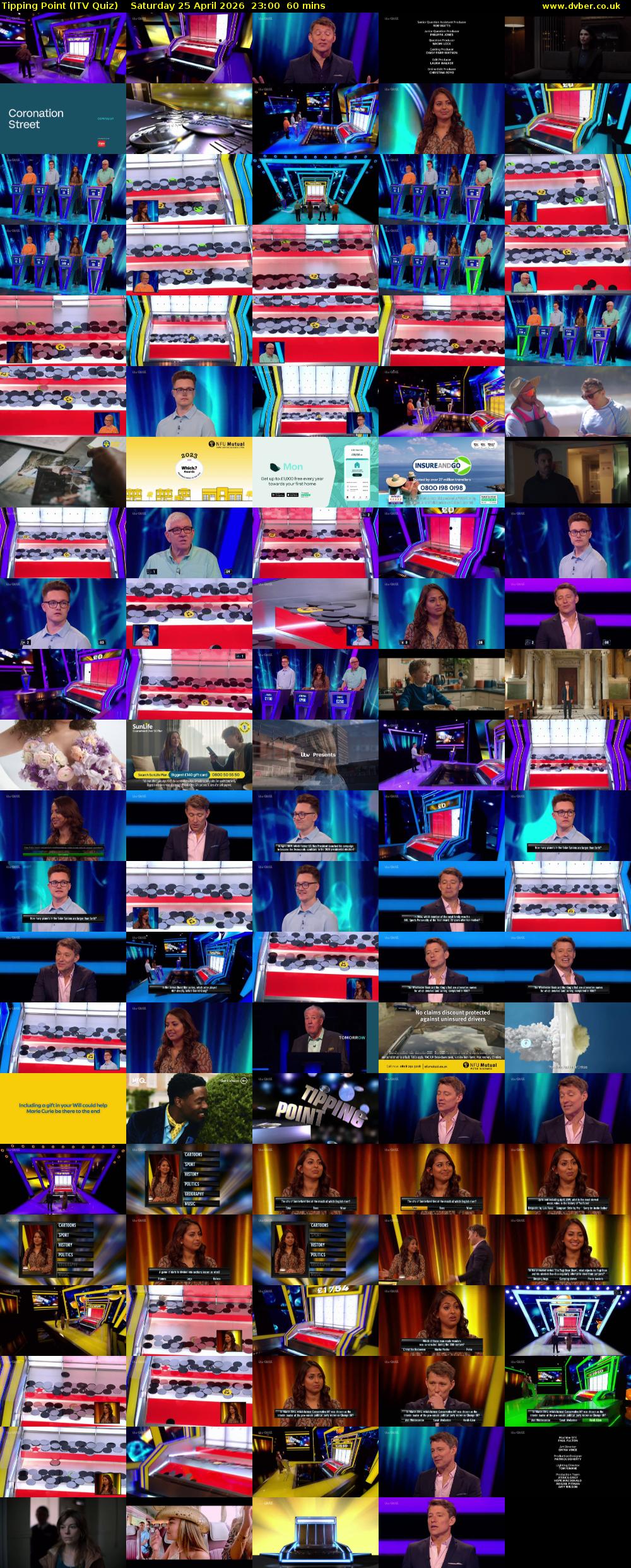 Tipping Point (ITV Quiz) Saturday 25 April 2026 23:00 - 00:00