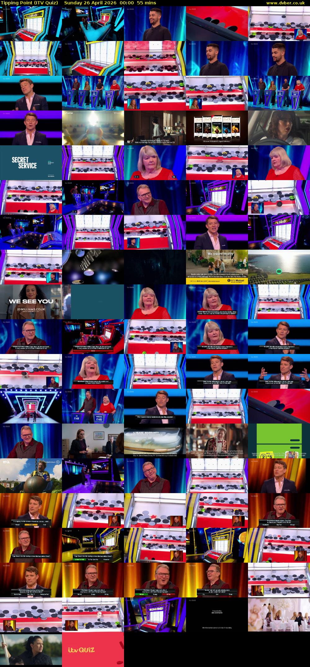 Tipping Point (ITV Quiz) Sunday 26 April 2026 00:00 - 00:55