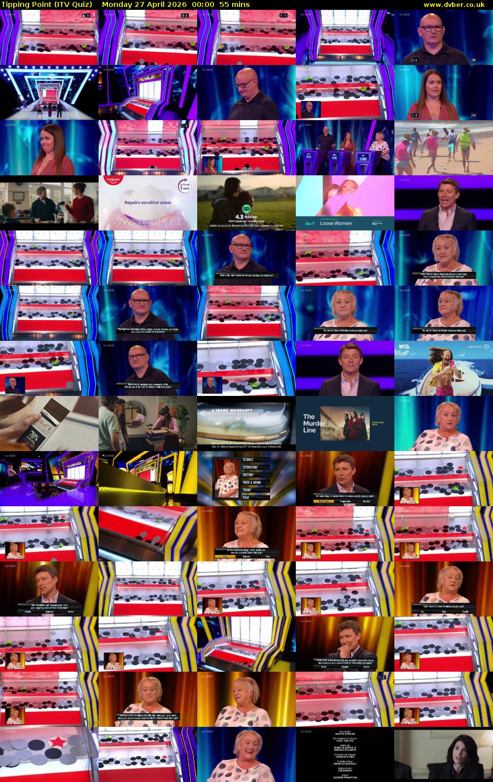 Tipping Point (ITV Quiz) Monday 27 April 2026 00:00 - 00:55