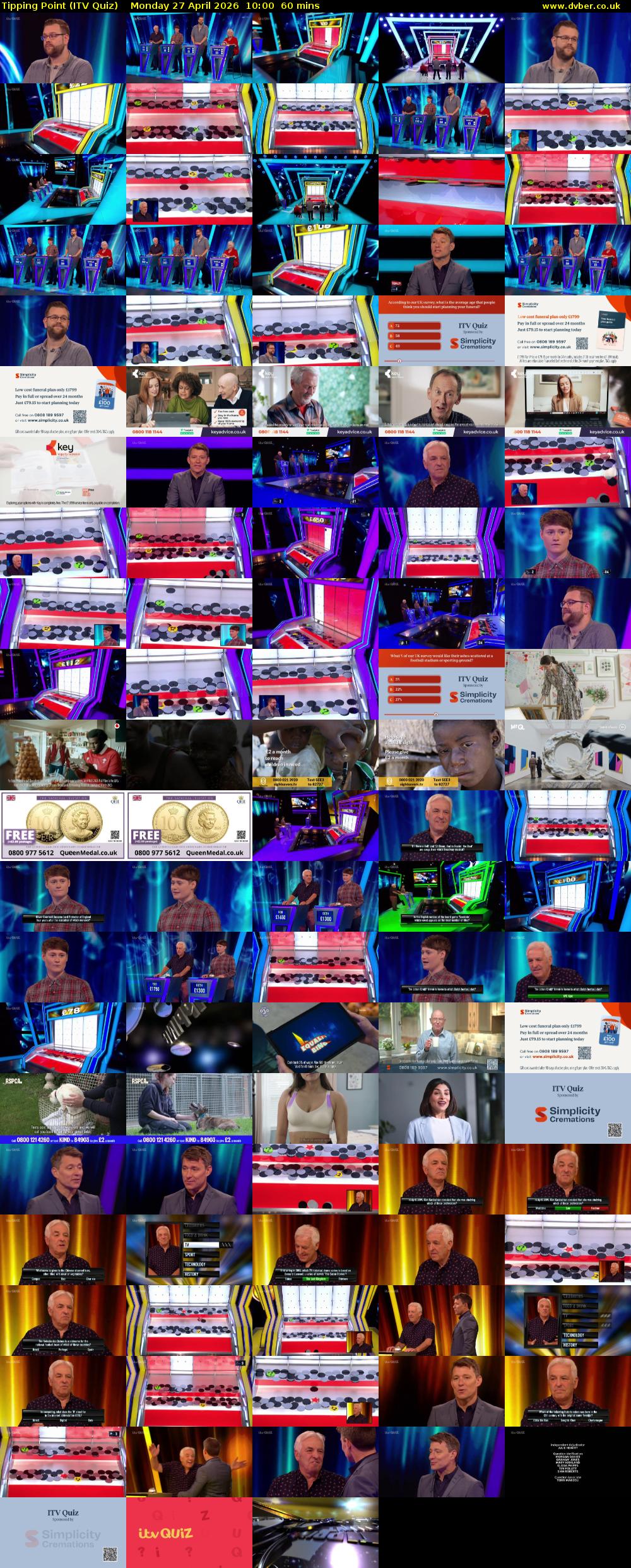 Tipping Point (ITV Quiz) Monday 27 April 2026 10:00 - 11:00