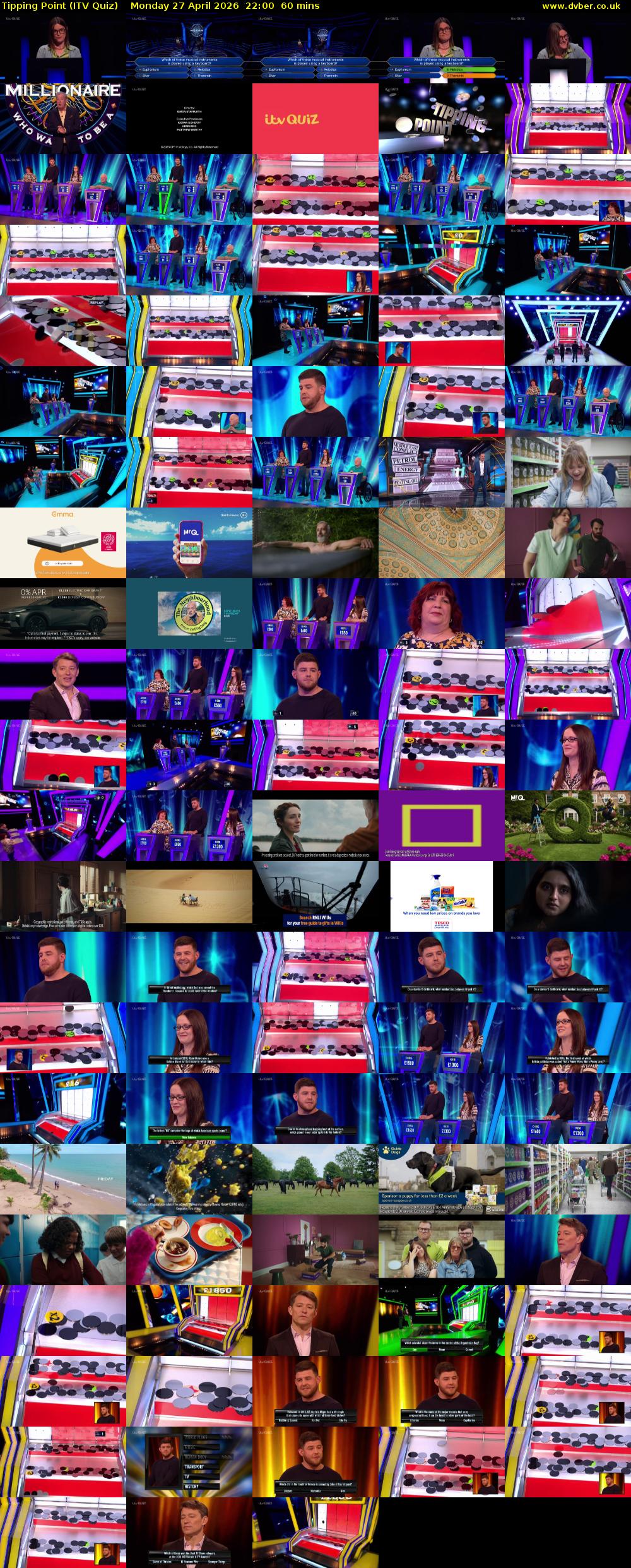 Tipping Point (ITV Quiz) Monday 27 April 2026 22:00 - 23:00
