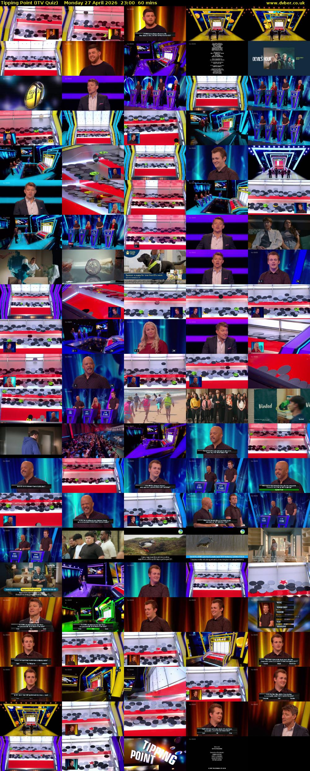 Tipping Point (ITV Quiz) Monday 27 April 2026 23:00 - 00:00