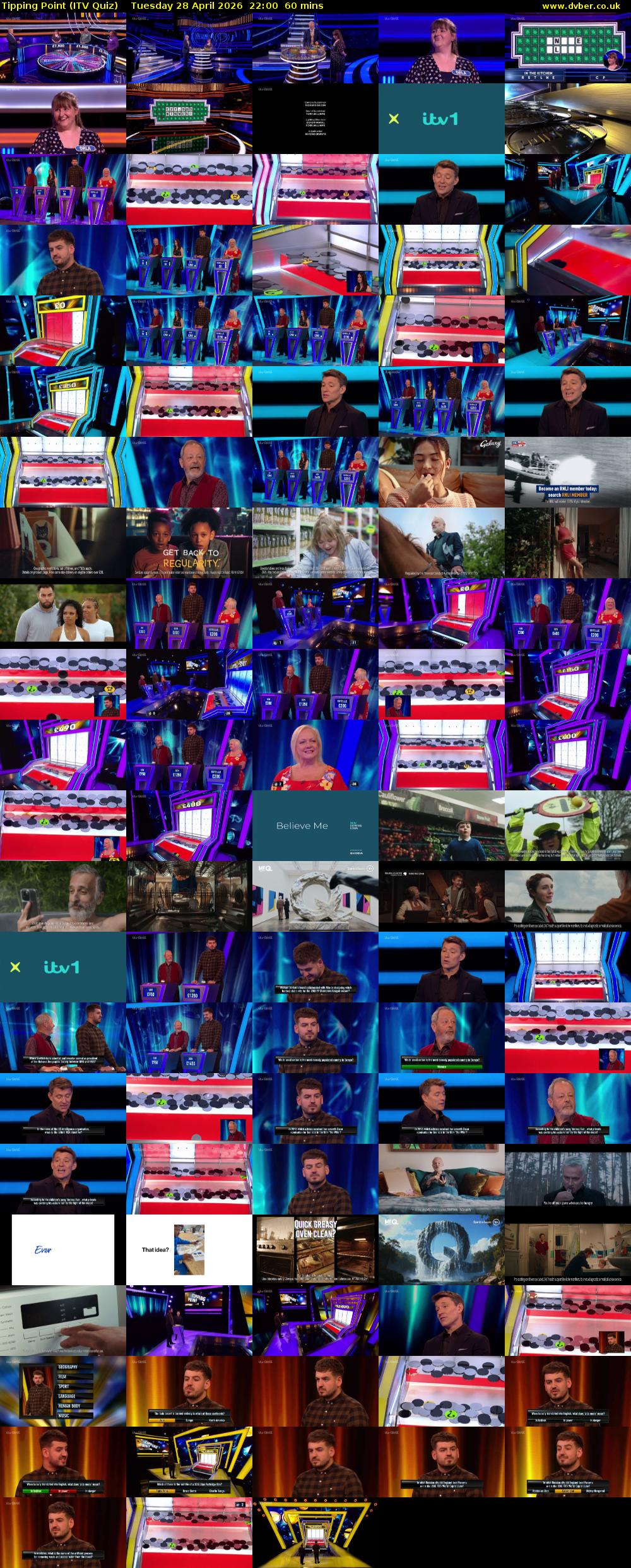 Tipping Point (ITV Quiz) Tuesday 28 April 2026 22:00 - 23:00