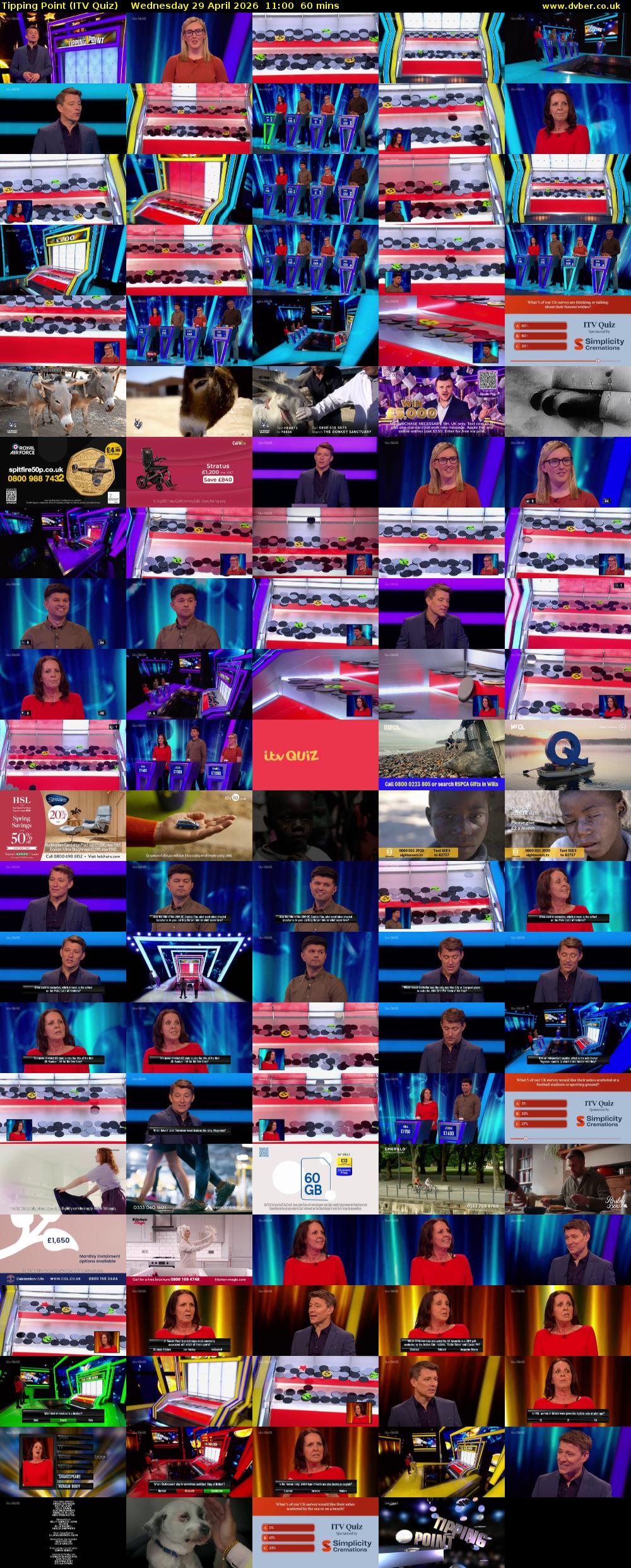 Tipping Point (ITV Quiz) Wednesday 29 April 2026 11:00 - 12:00