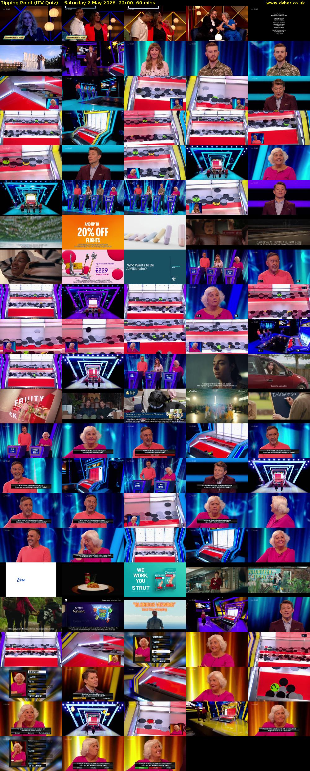 Tipping Point (ITV Quiz) Saturday 2 May 2026 22:00 - 23:00