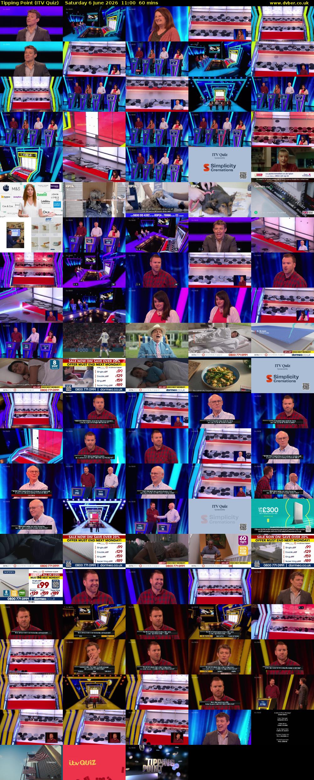 Tipping Point (ITV Quiz) Saturday 6 June 2026 11:00 - 12:00