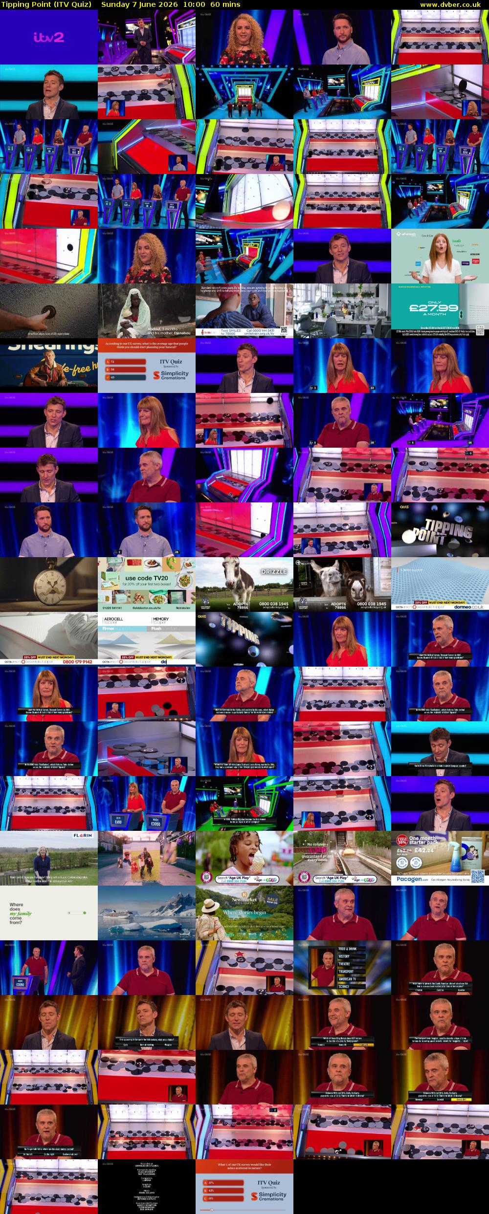 Tipping Point (ITV Quiz) Sunday 7 June 2026 10:00 - 11:00