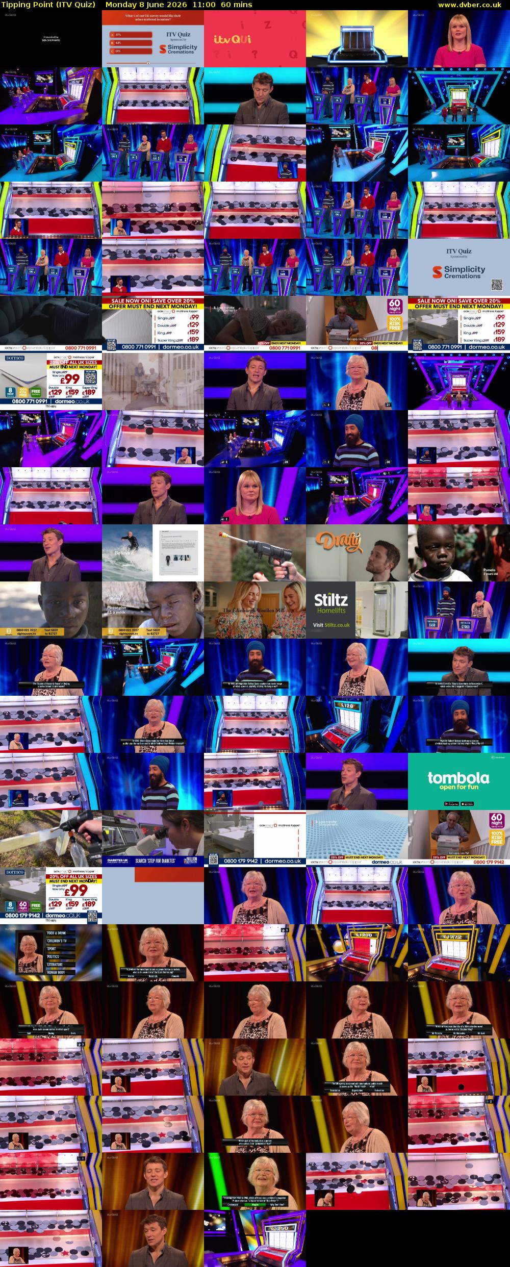 Tipping Point (ITV Quiz) Monday 8 June 2026 11:00 - 12:00