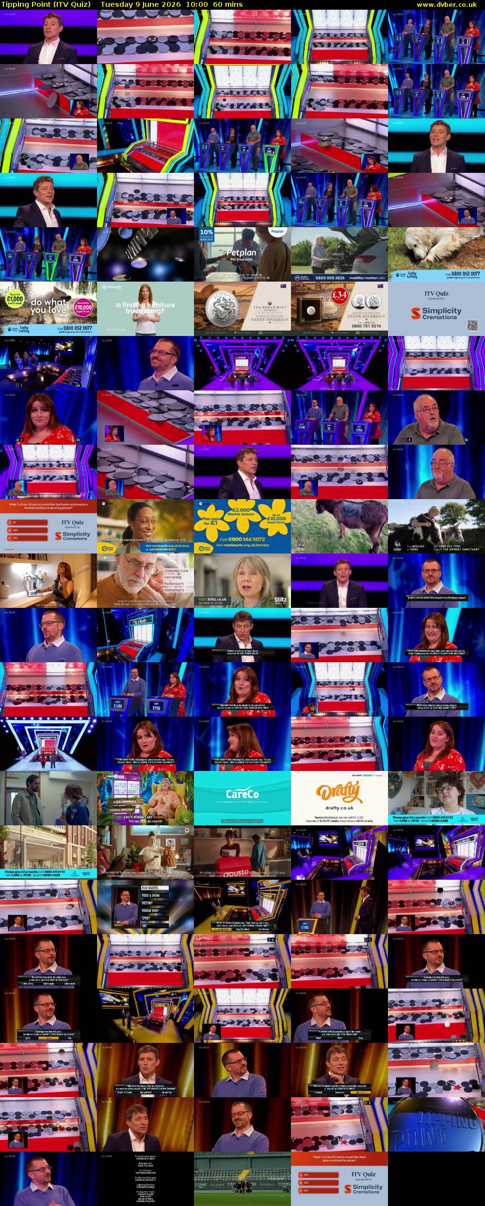 Tipping Point (ITV Quiz) Tuesday 9 June 2026 10:00 - 11:00