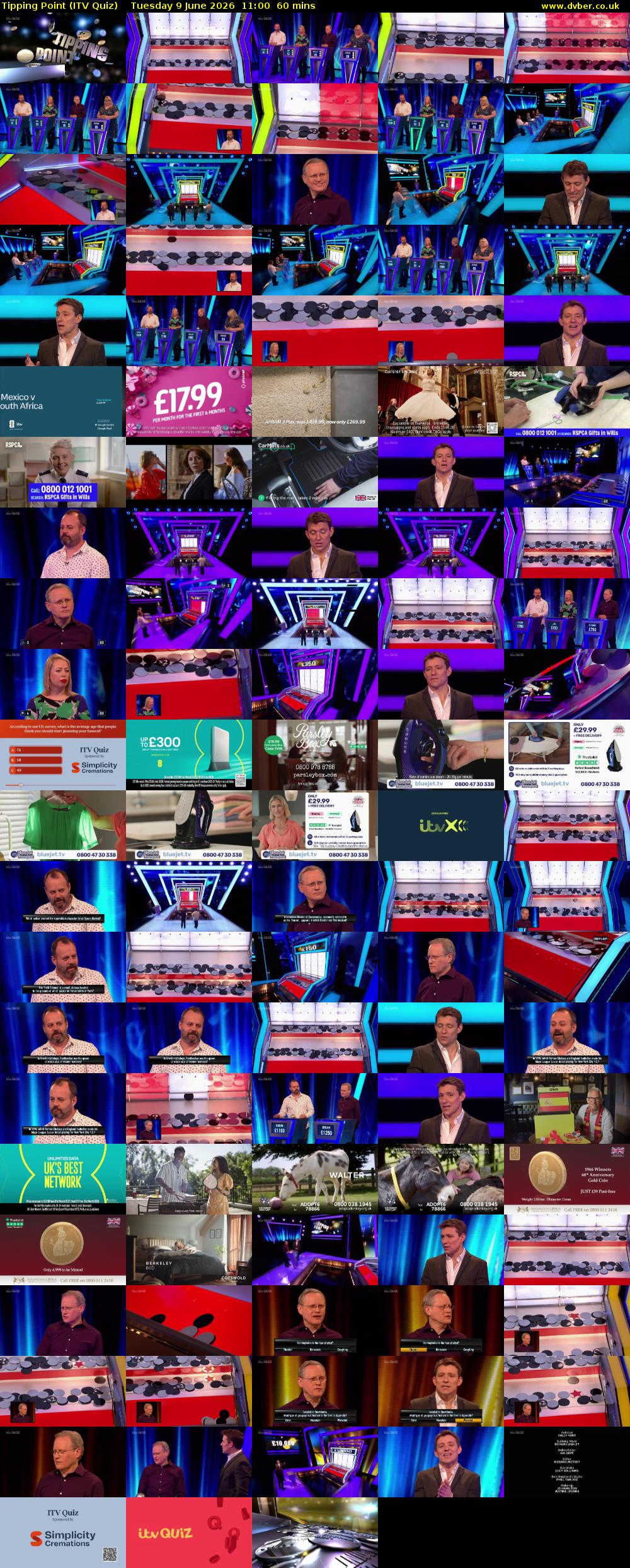 Tipping Point (ITV Quiz) Tuesday 9 June 2026 11:00 - 12:00