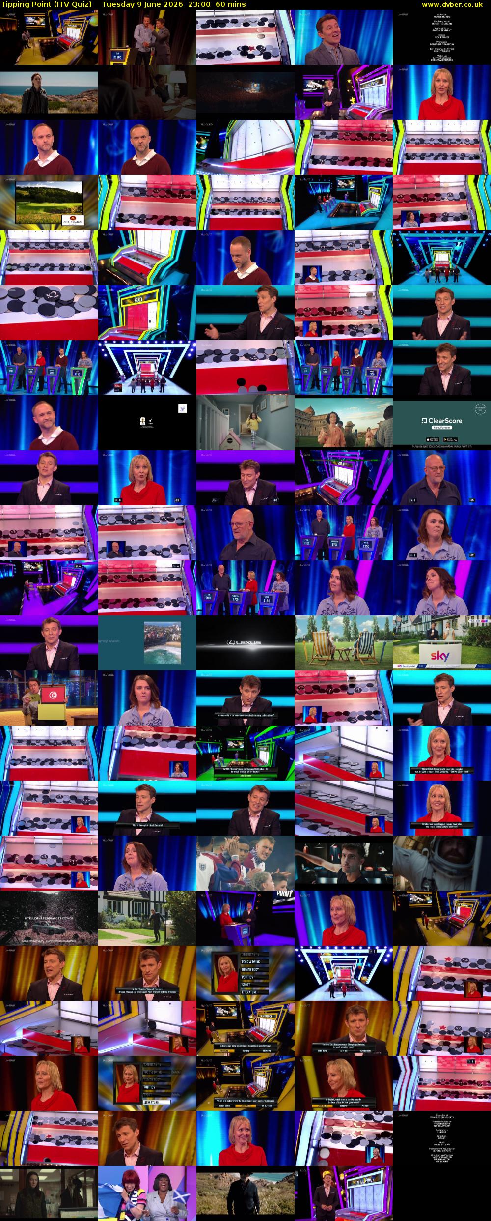 Tipping Point (ITV Quiz) Tuesday 9 June 2026 23:00 - 00:00