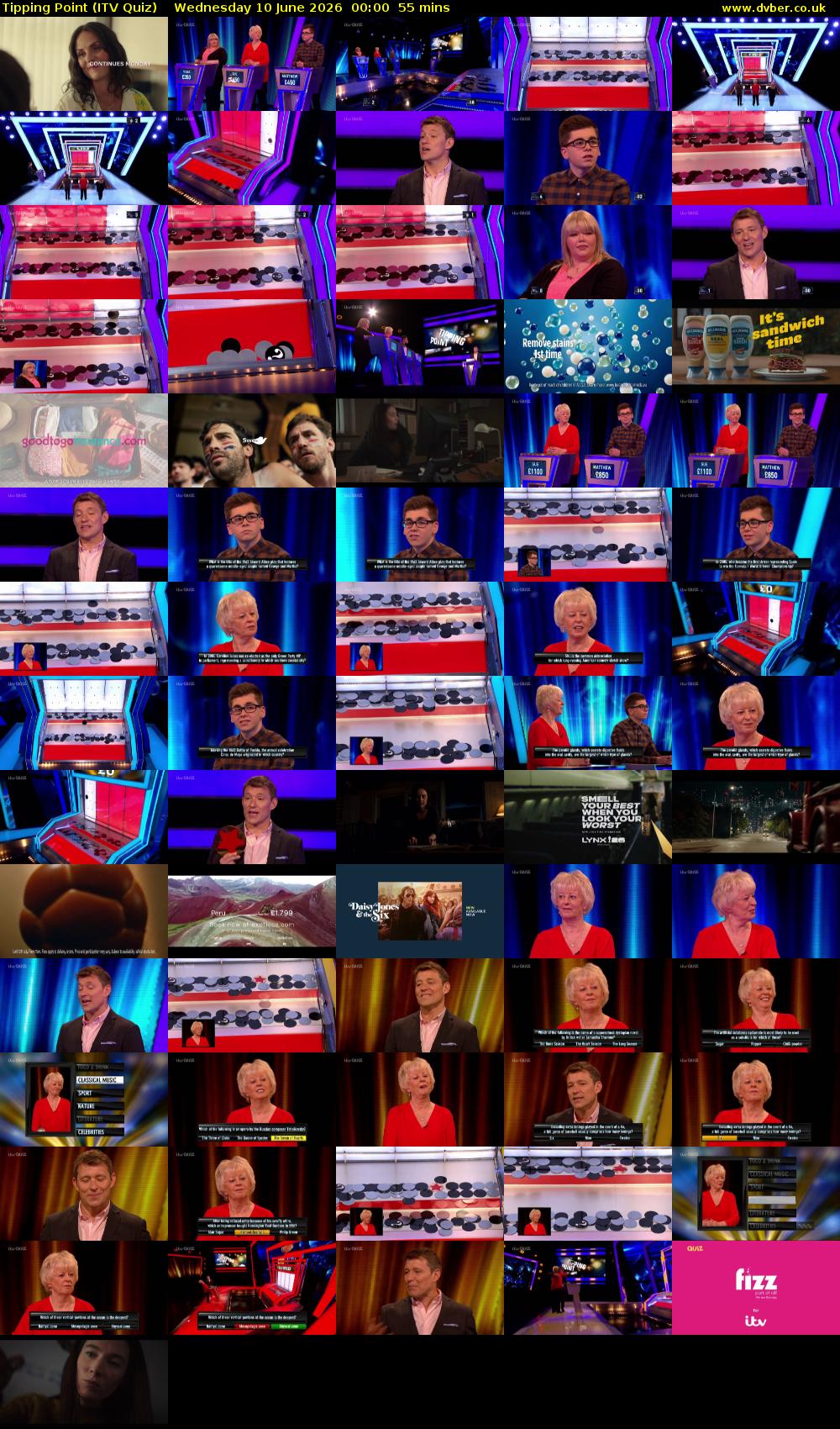 Tipping Point (ITV Quiz) Wednesday 10 June 2026 00:00 - 00:55