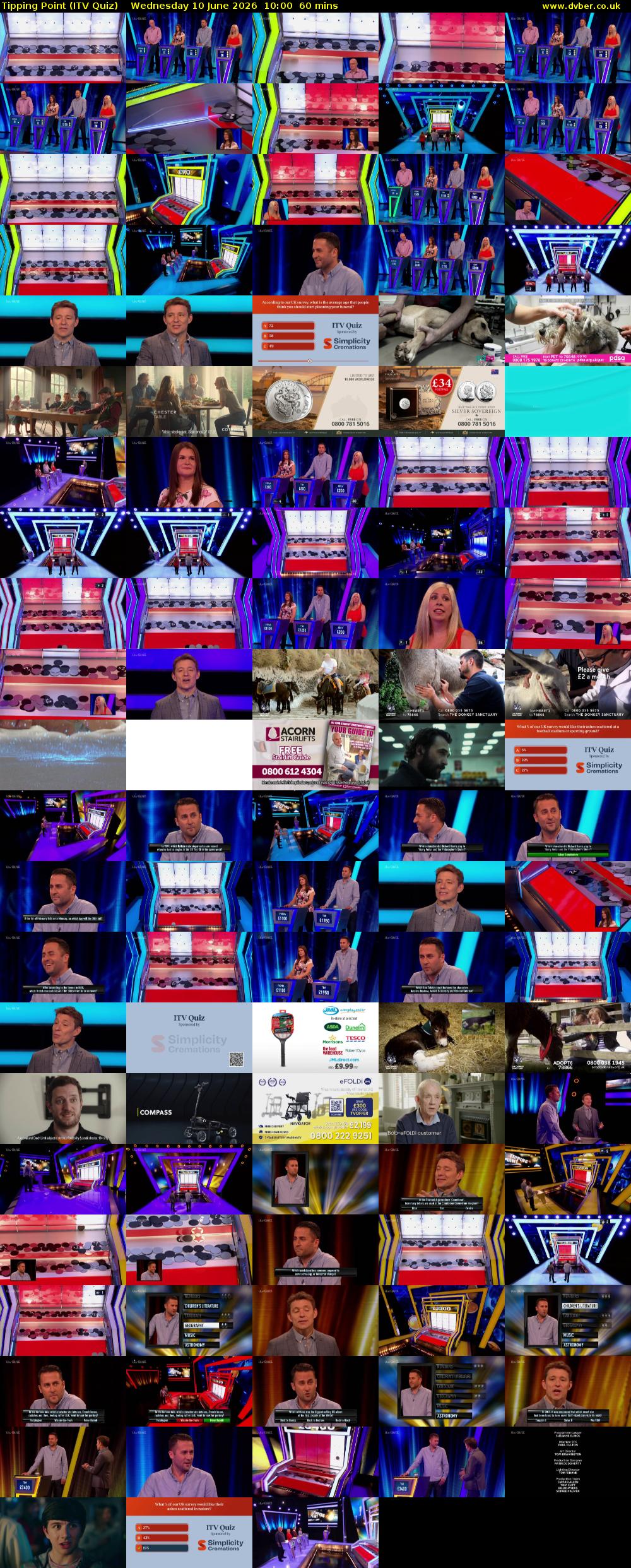 Tipping Point (ITV Quiz) Wednesday 10 June 2026 10:00 - 11:00