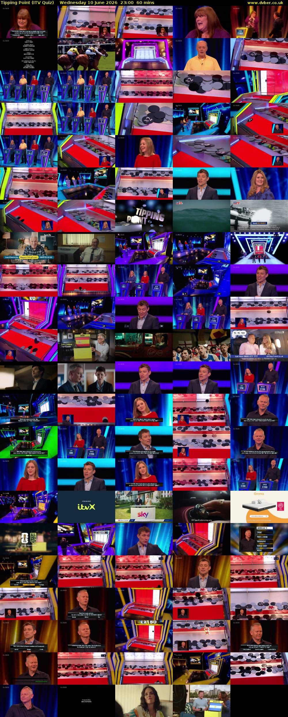 Tipping Point (ITV Quiz) Wednesday 10 June 2026 23:00 - 00:00