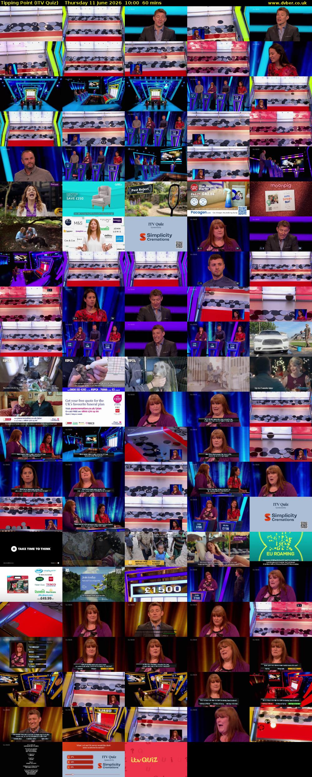 Tipping Point (ITV Quiz) Thursday 11 June 2026 10:00 - 11:00