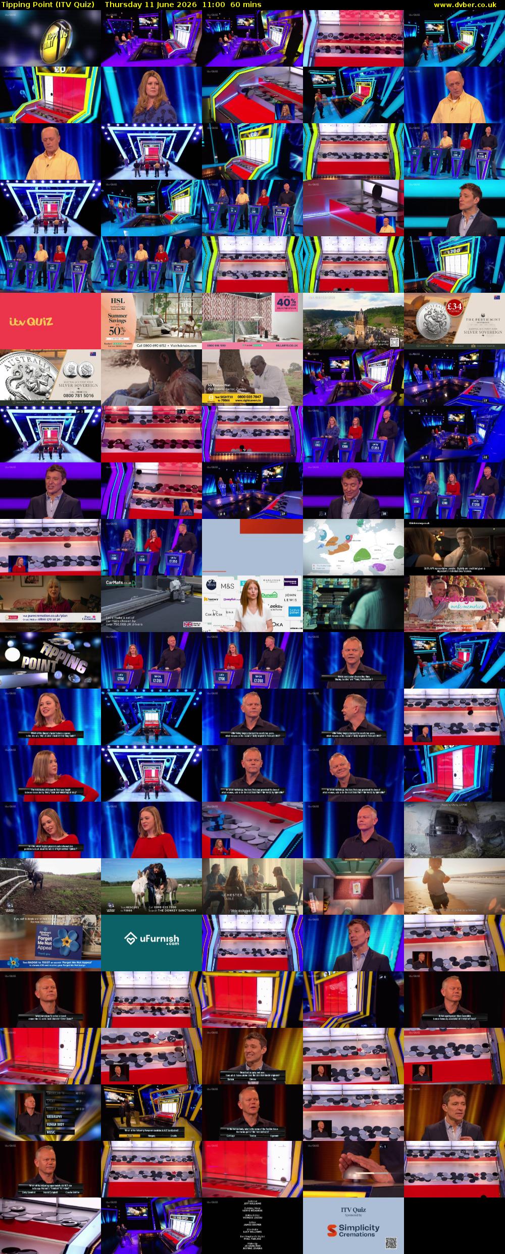 Tipping Point (ITV Quiz) Thursday 11 June 2026 11:00 - 12:00