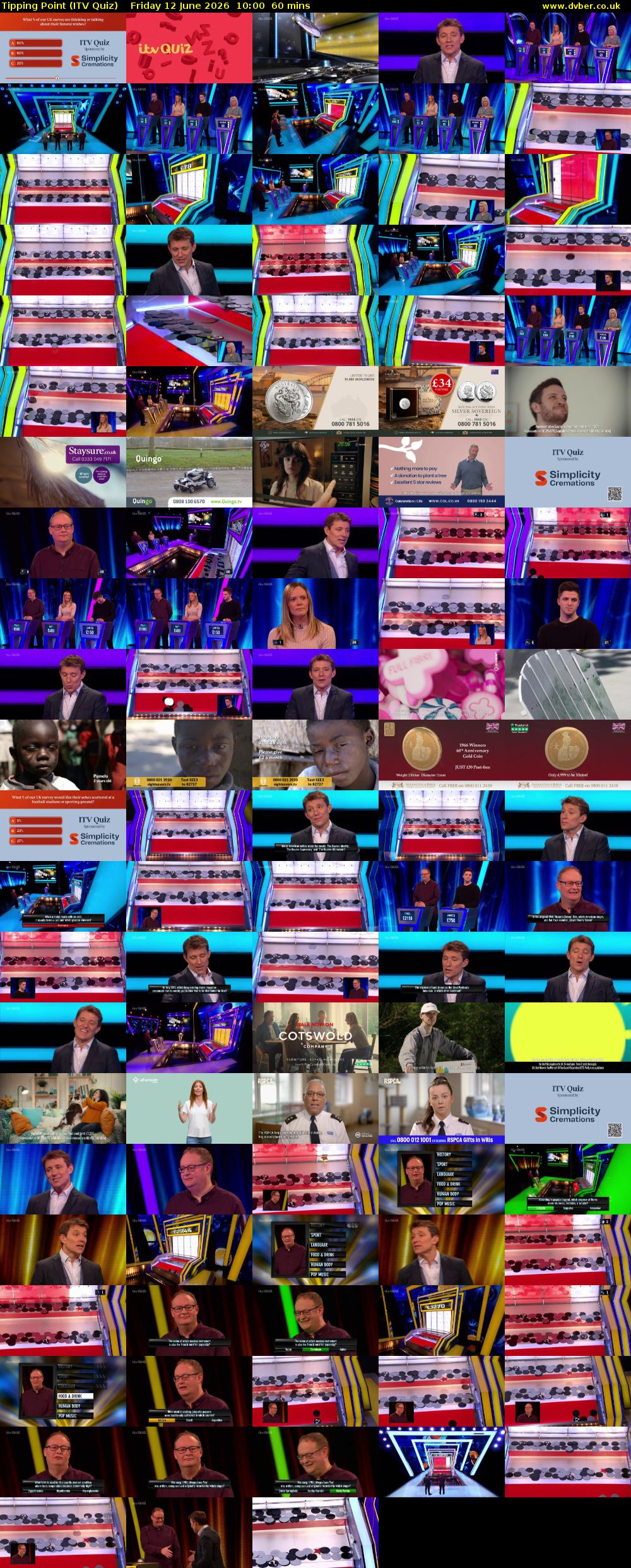 Tipping Point (ITV Quiz) Friday 12 June 2026 10:00 - 11:00