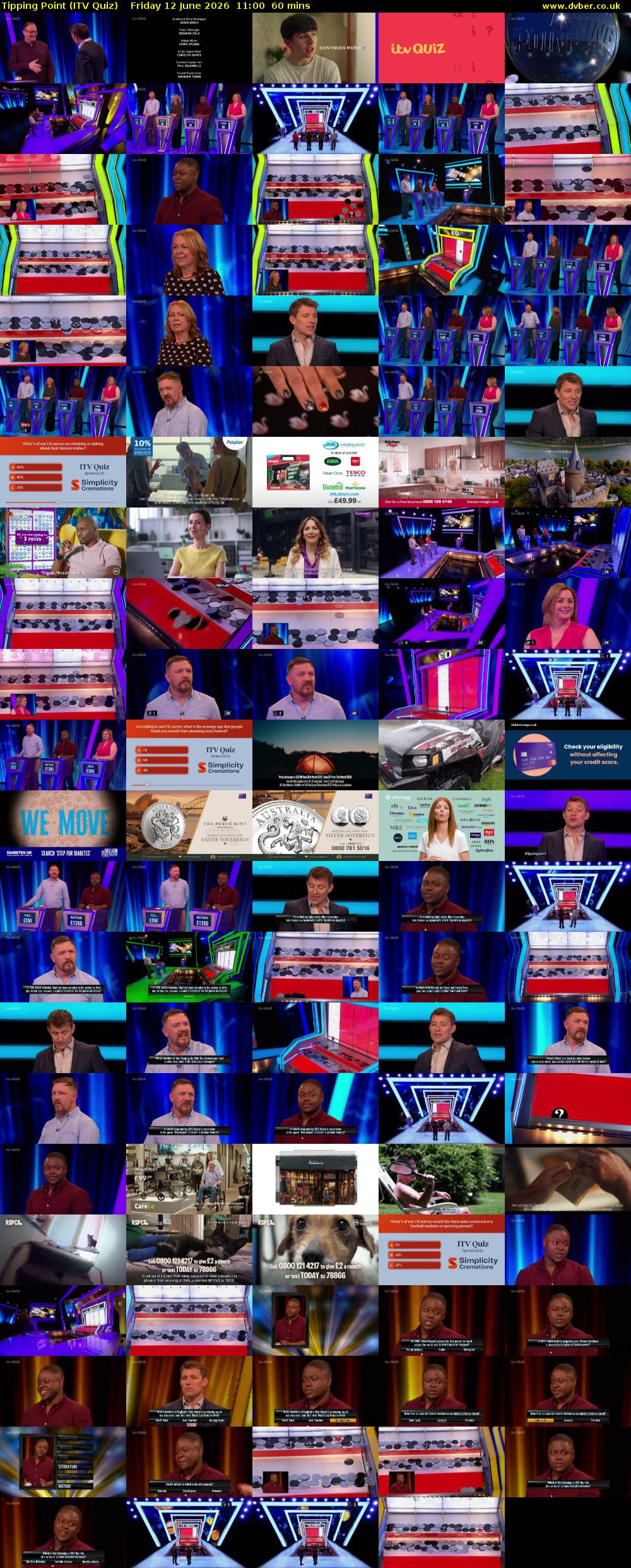 Tipping Point (ITV Quiz) Friday 12 June 2026 11:00 - 12:00
