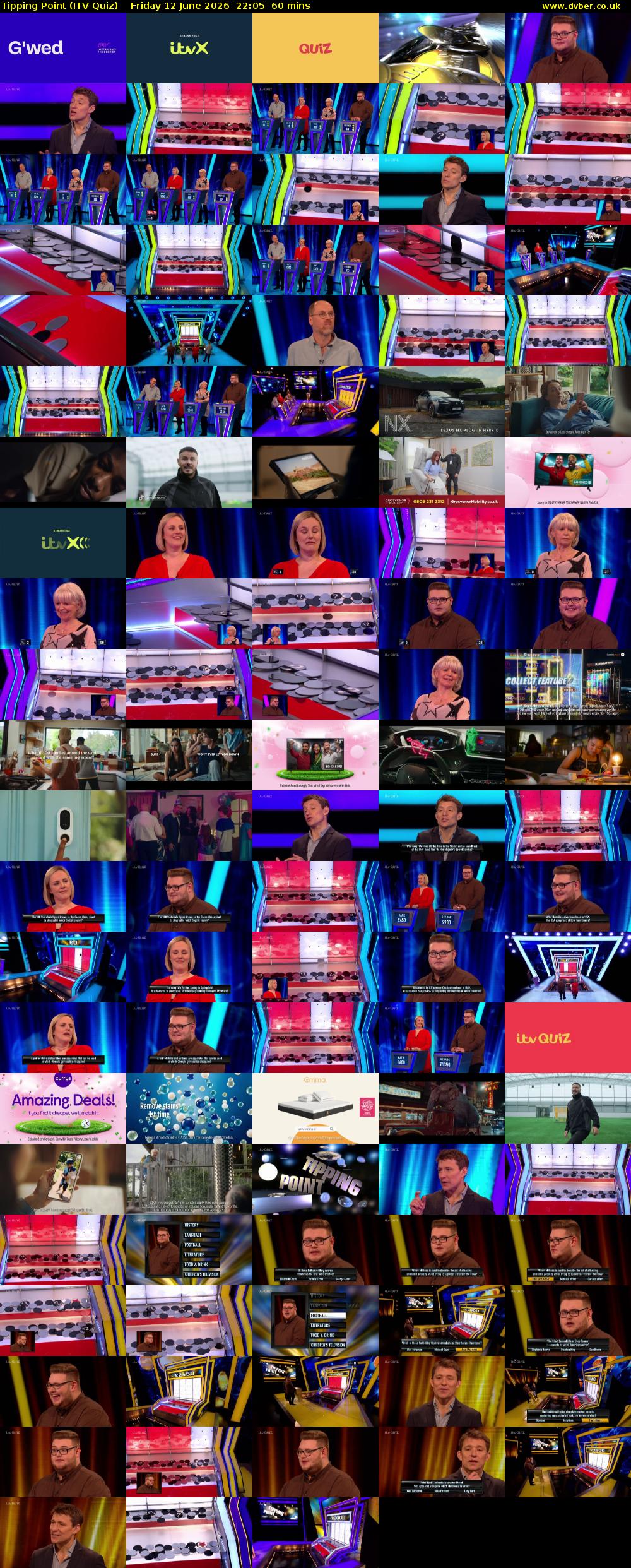 Tipping Point (ITV Quiz) Friday 12 June 2026 22:05 - 23:05