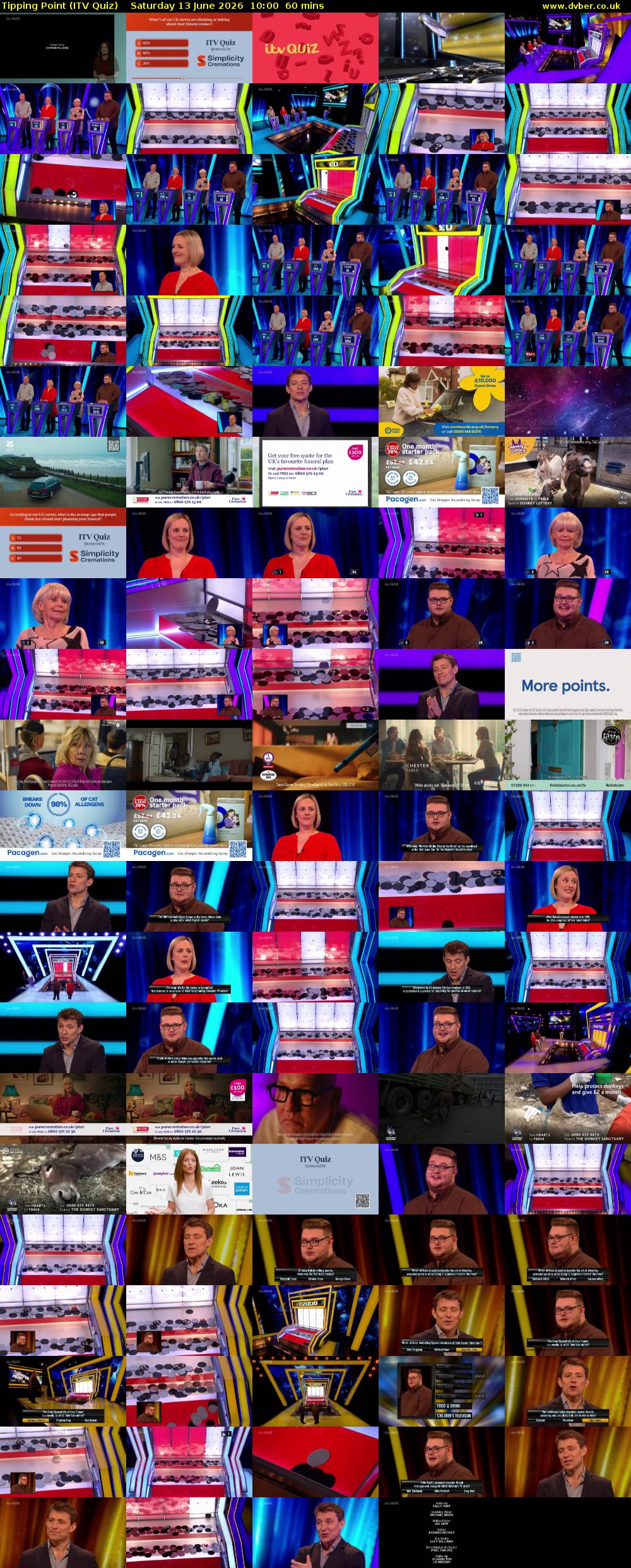 Tipping Point (ITV Quiz) Saturday 13 June 2026 10:00 - 11:00