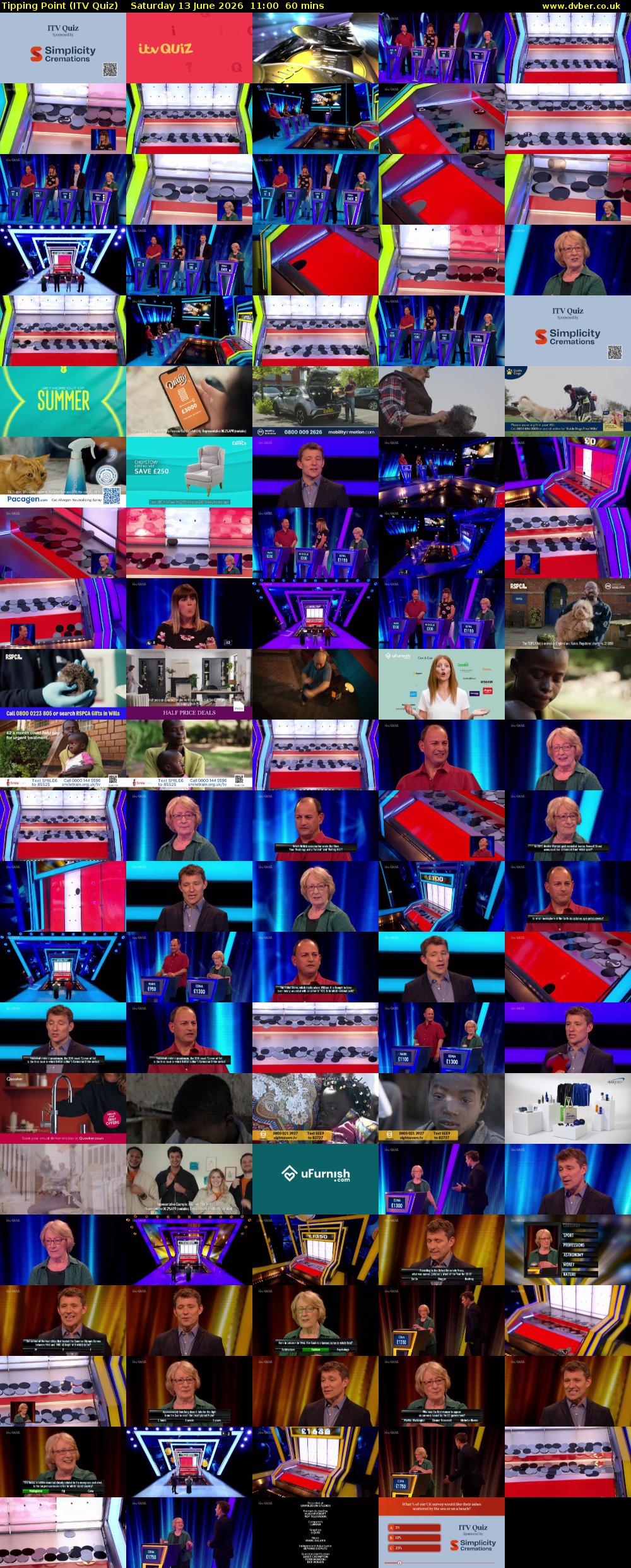 Tipping Point (ITV Quiz) Saturday 13 June 2026 11:00 - 12:00