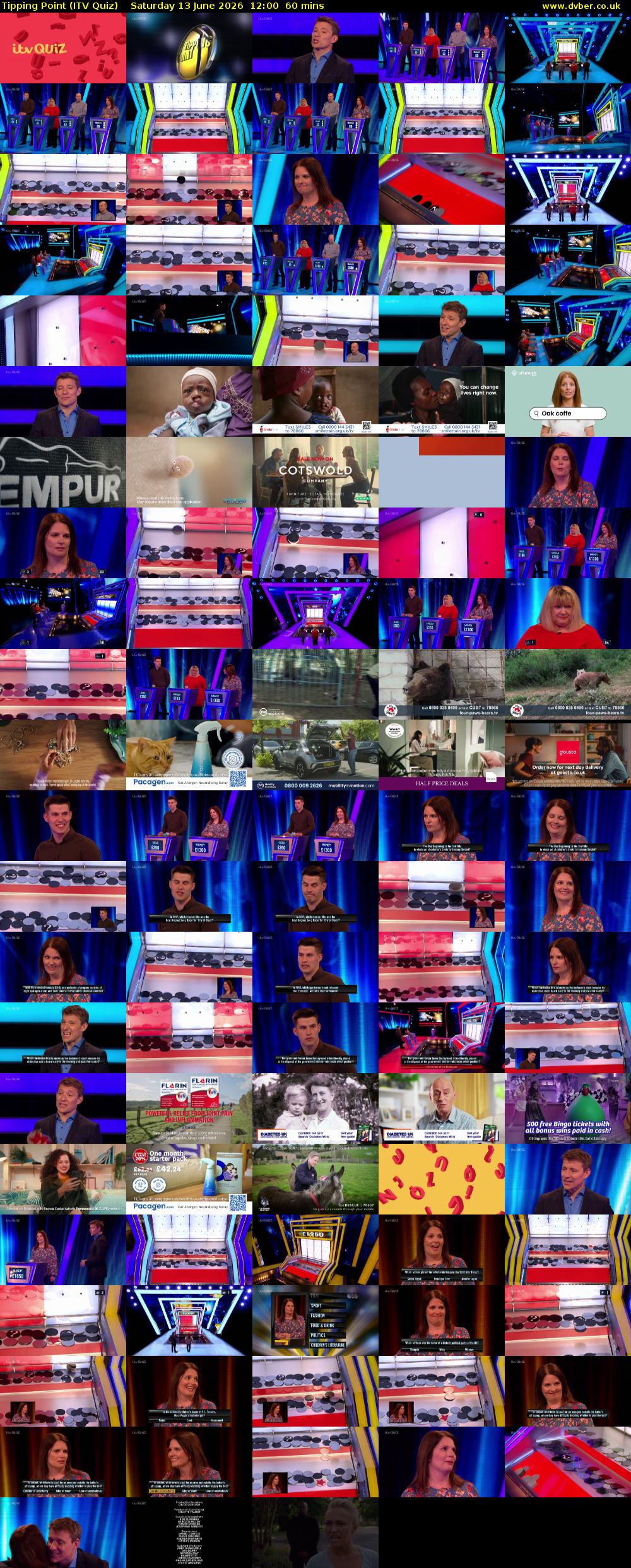 Tipping Point (ITV Quiz) Saturday 13 June 2026 12:00 - 13:00