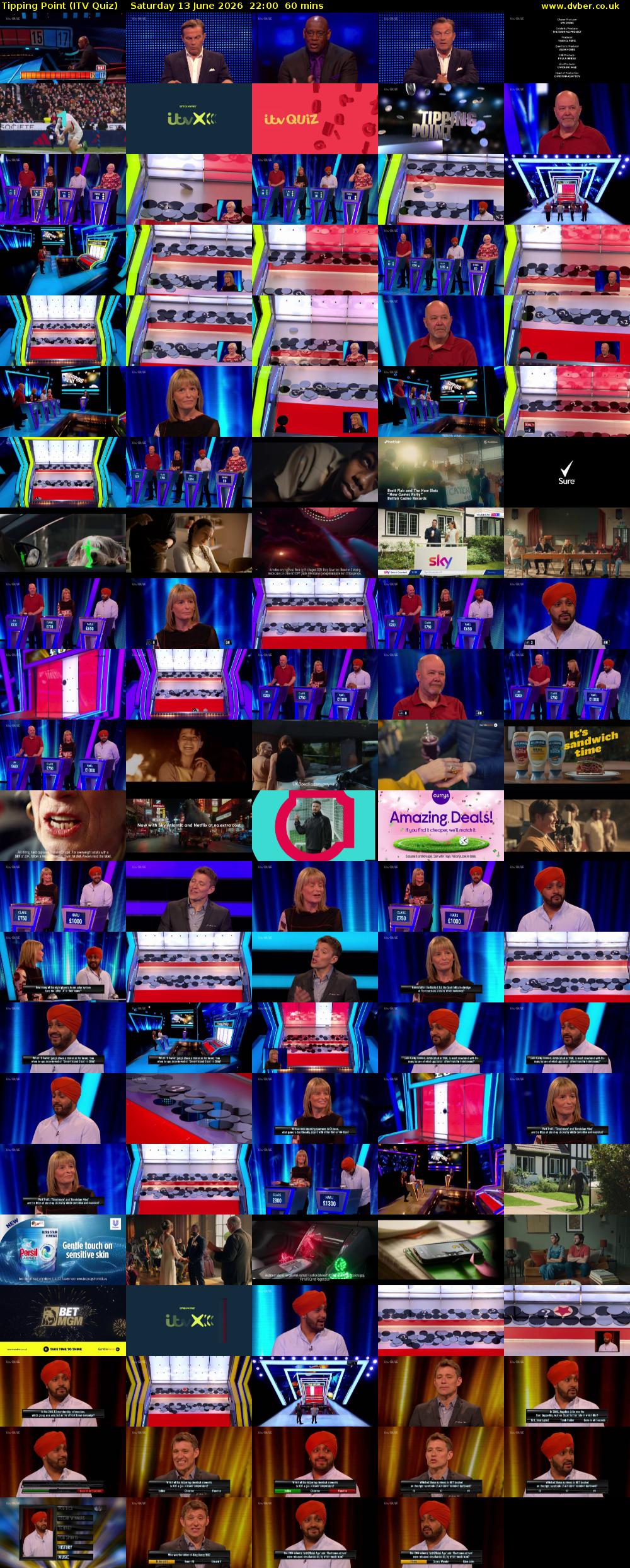 Tipping Point (ITV Quiz) Saturday 13 June 2026 22:00 - 23:00