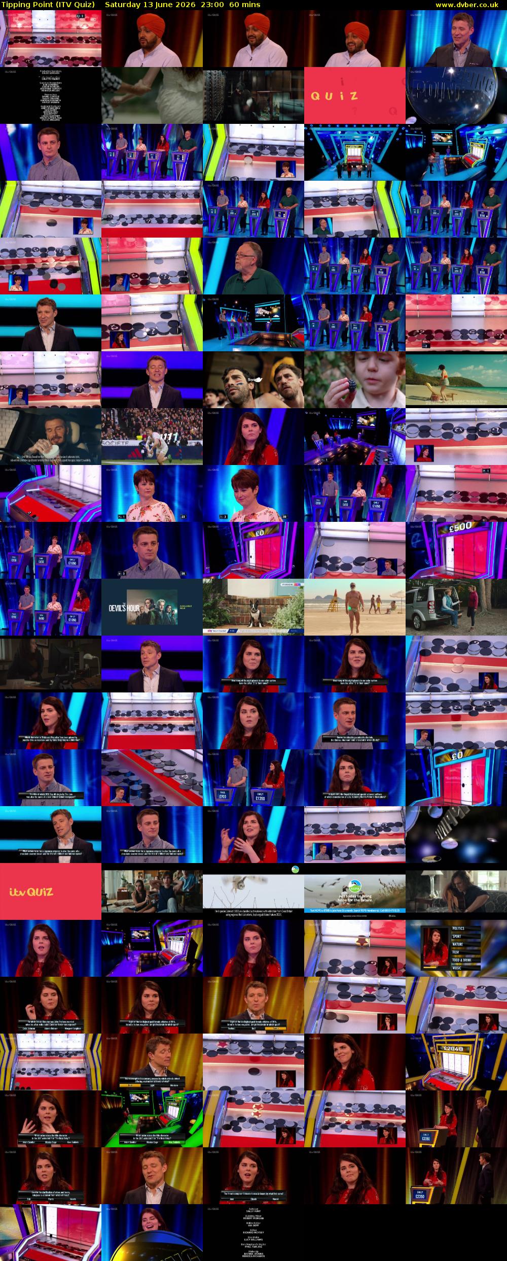 Tipping Point (ITV Quiz) Saturday 13 June 2026 23:00 - 00:00