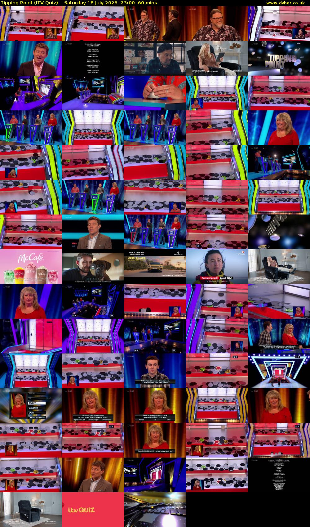 Tipping Point (ITV Quiz) Saturday 18 July 2026 23:00 - 00:00