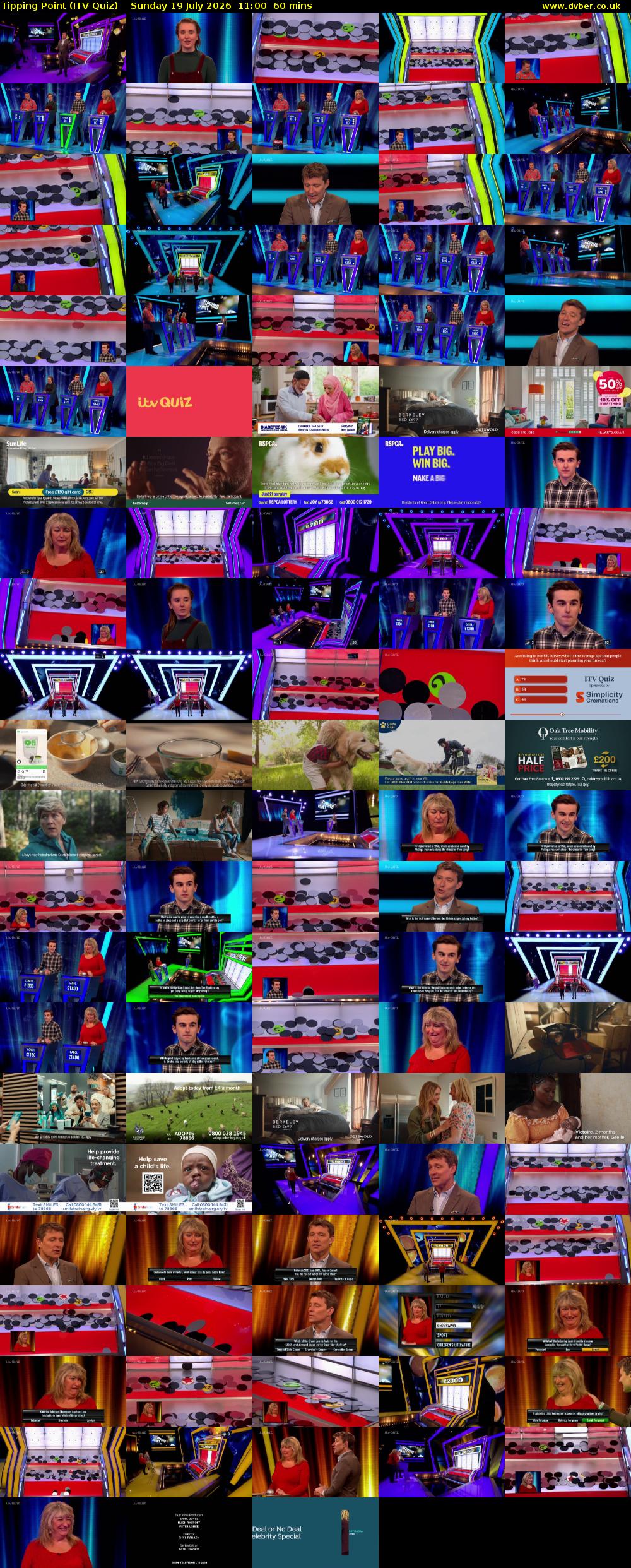 Tipping Point (ITV Quiz) Sunday 19 July 2026 11:00 - 12:00