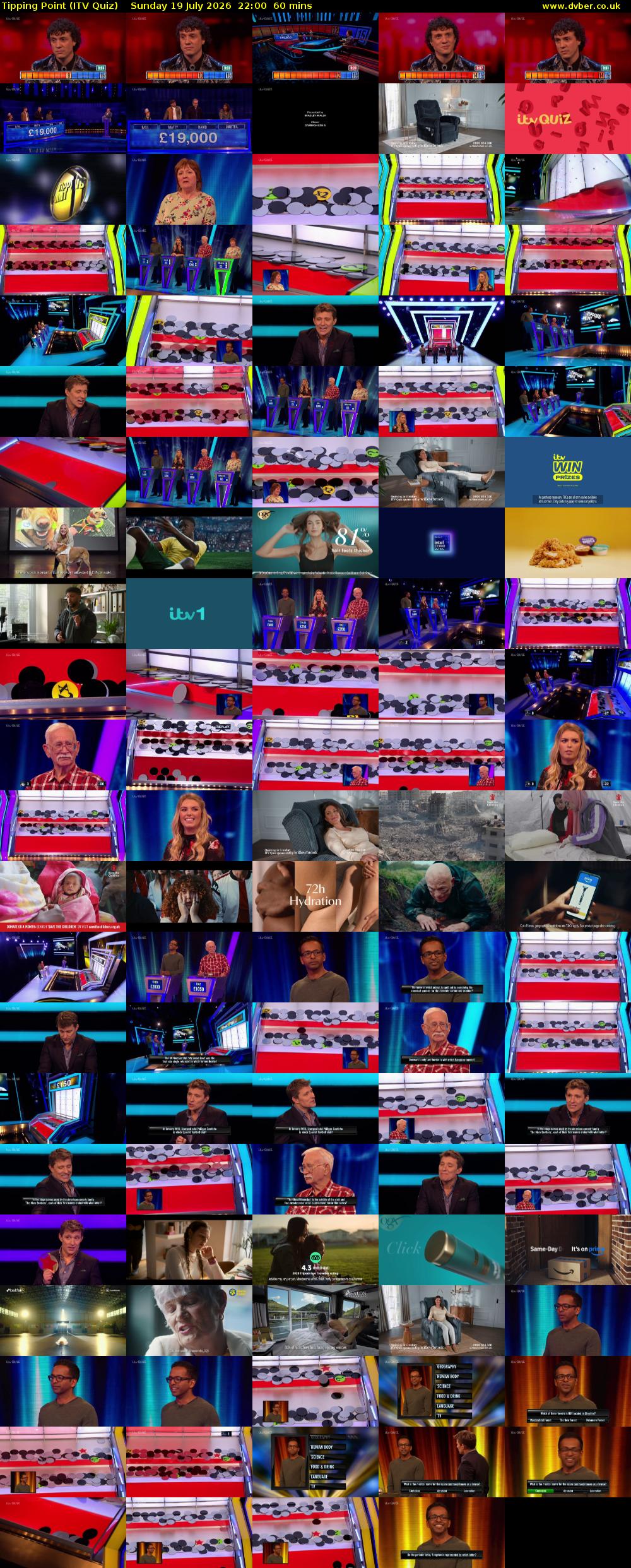 Tipping Point (ITV Quiz) Sunday 19 July 2026 22:00 - 23:00
