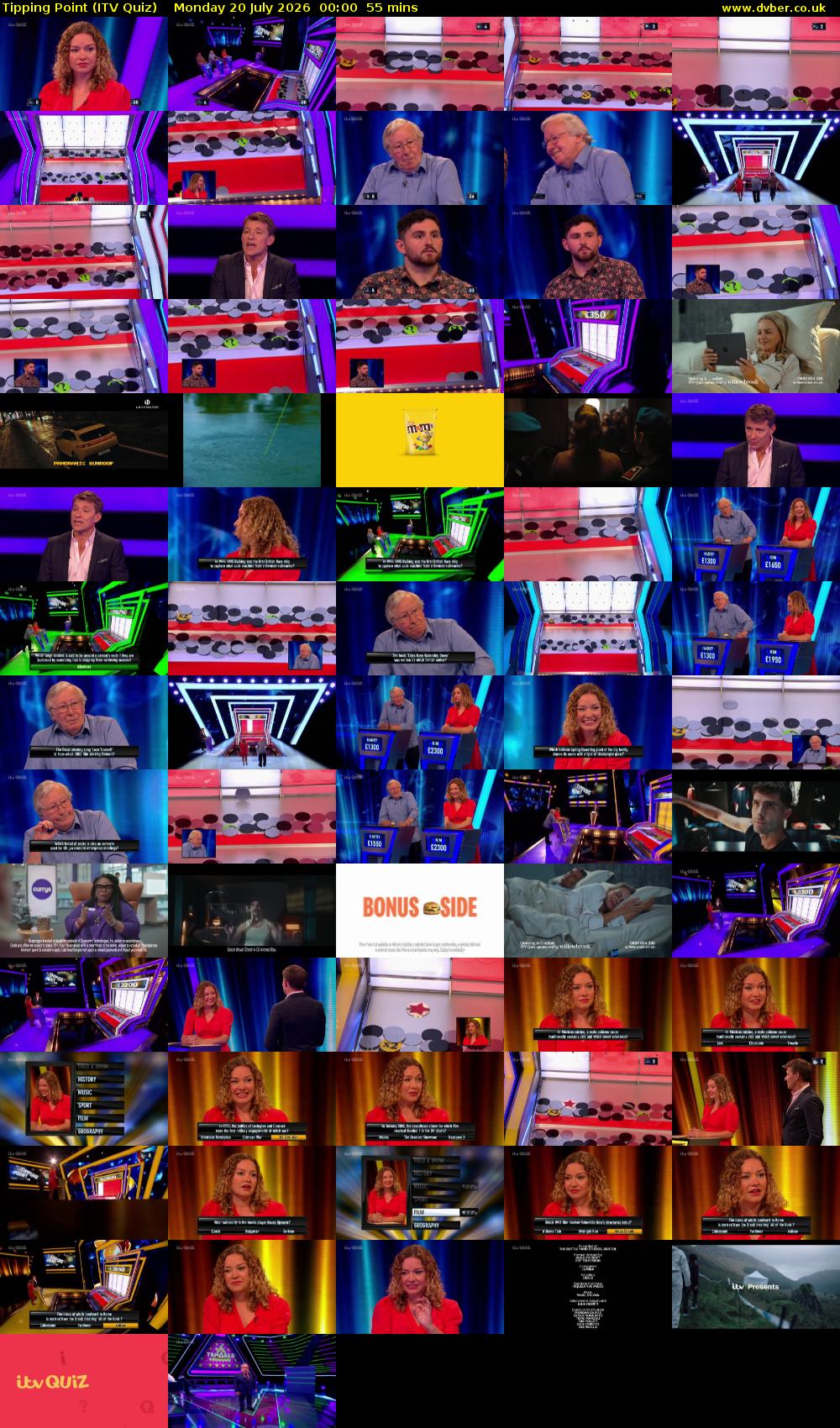 Tipping Point (ITV Quiz) Monday 20 July 2026 00:00 - 00:55
