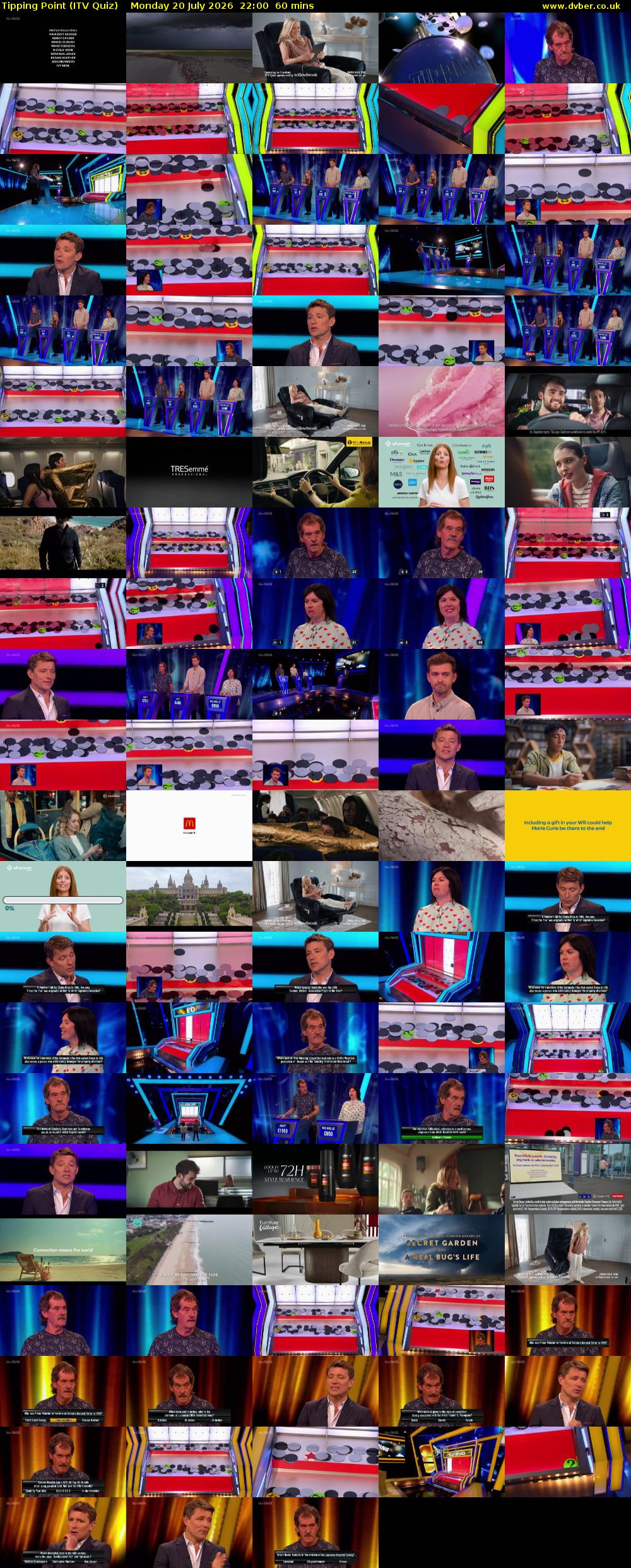 Tipping Point (ITV Quiz) Monday 20 July 2026 22:00 - 23:00