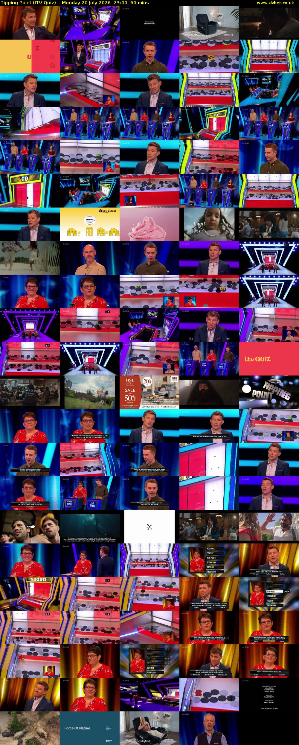 Tipping Point (ITV Quiz) Monday 20 July 2026 23:00 - 00:00