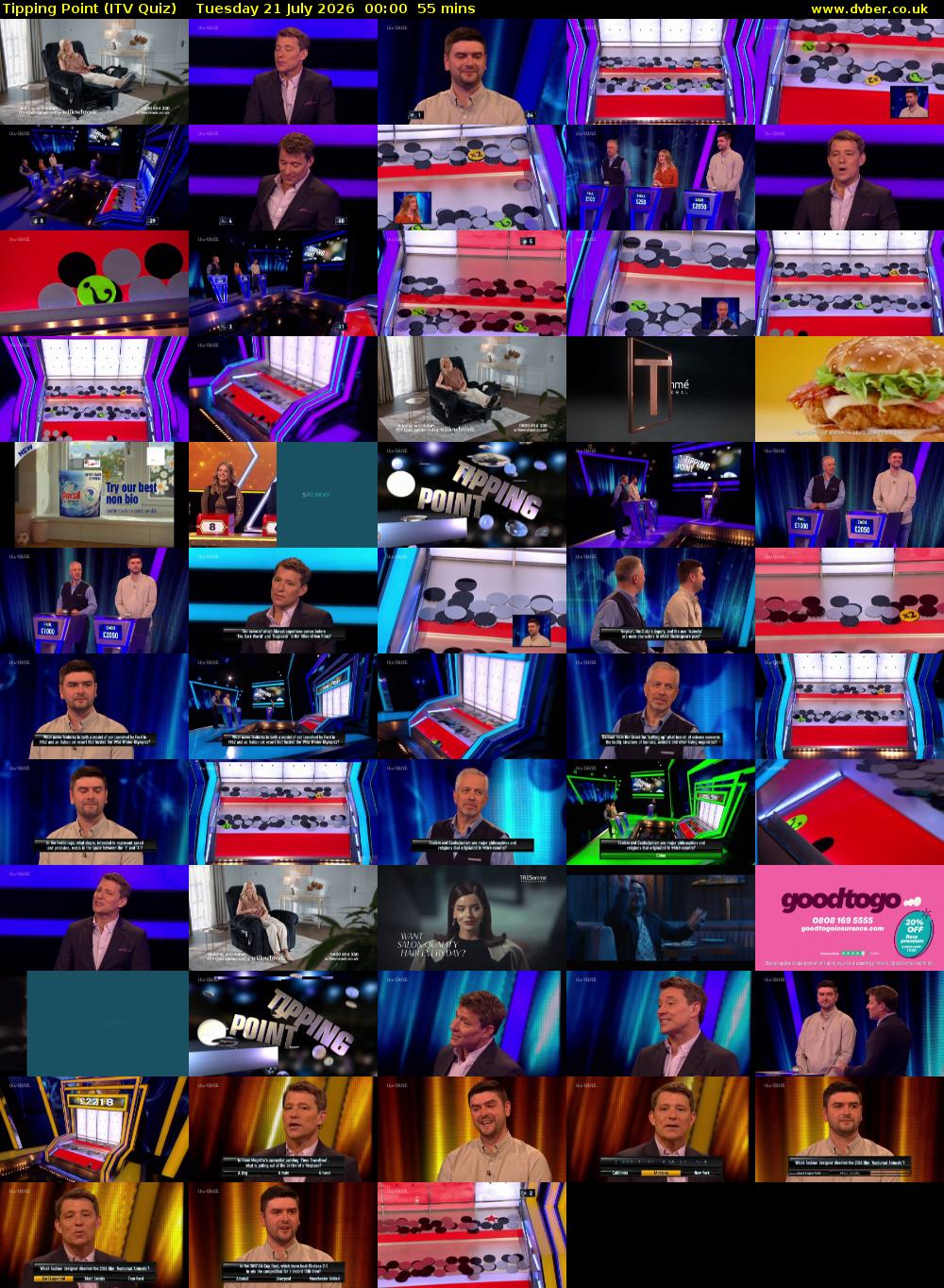 Tipping Point (ITV Quiz) Tuesday 21 July 2026 00:00 - 00:55