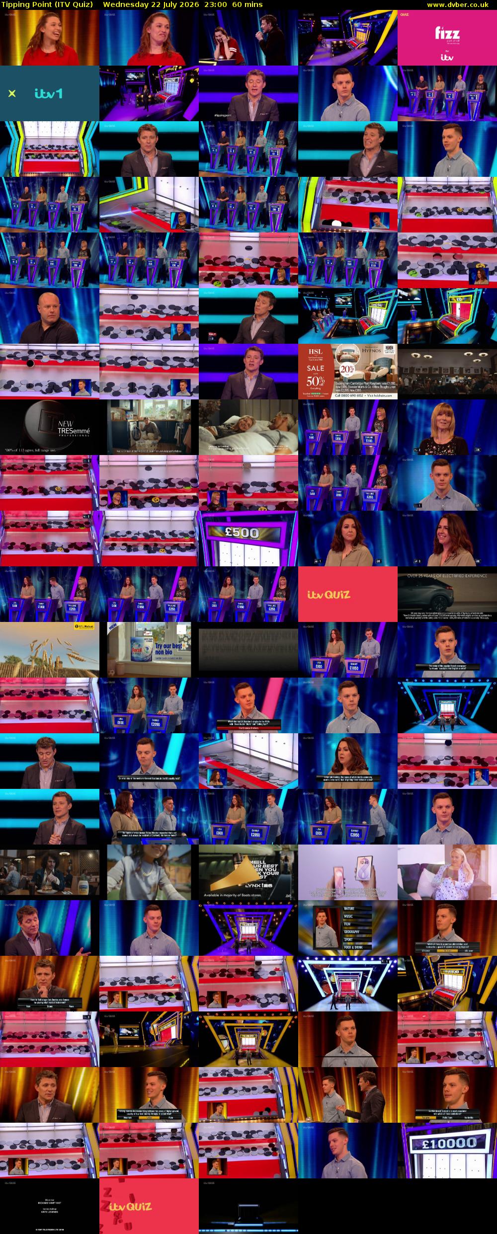 Tipping Point (ITV Quiz) Wednesday 22 July 2026 23:00 - 00:00