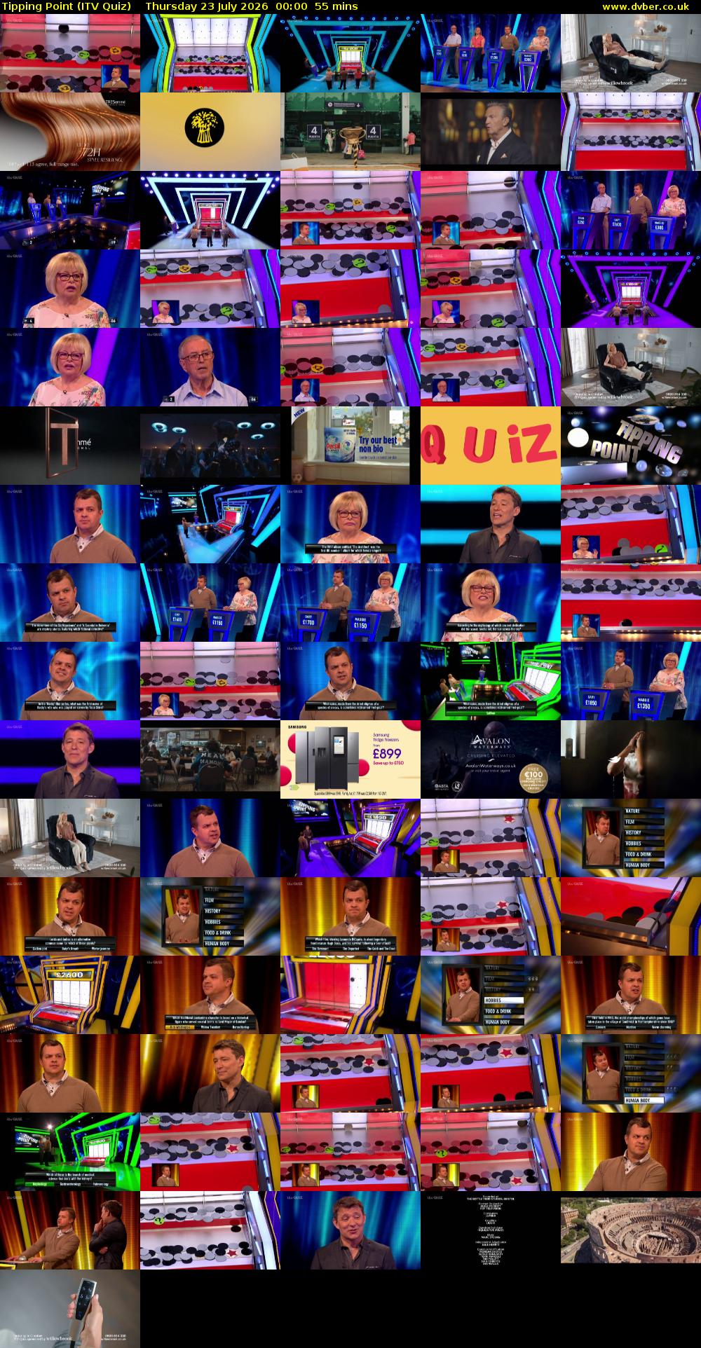 Tipping Point (ITV Quiz) Thursday 23 July 2026 00:00 - 00:55