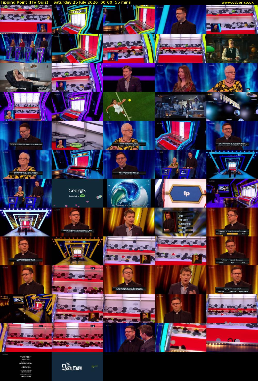 Tipping Point (ITV Quiz) Saturday 25 July 2026 00:00 - 00:55