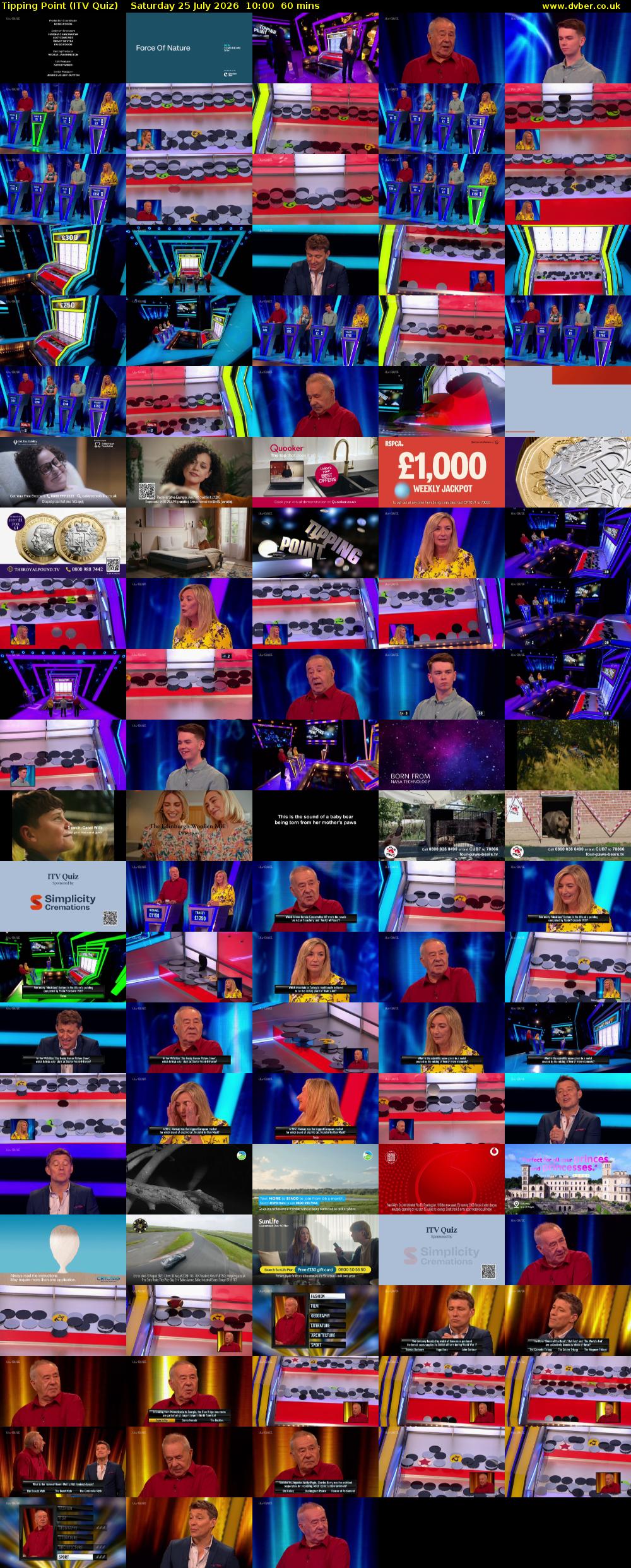 Tipping Point (ITV Quiz) Saturday 25 July 2026 10:00 - 11:00