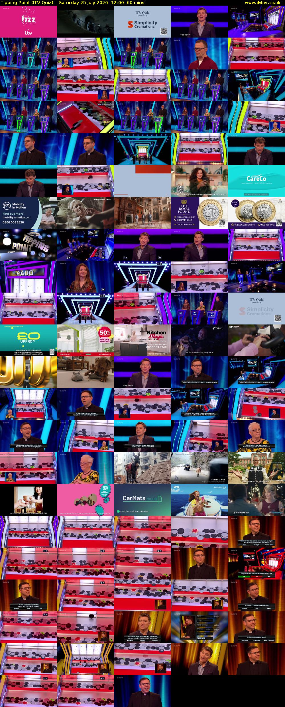 Tipping Point (ITV Quiz) Saturday 25 July 2026 12:00 - 13:00