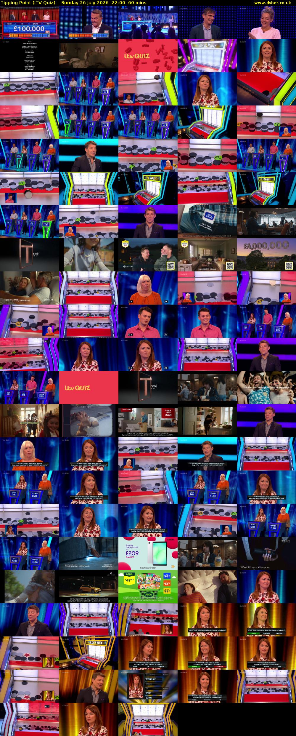 Tipping Point (ITV Quiz) Sunday 26 July 2026 22:00 - 23:00