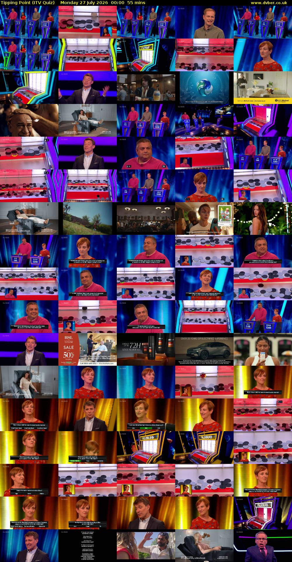 Tipping Point (ITV Quiz) Monday 27 July 2026 00:00 - 00:55