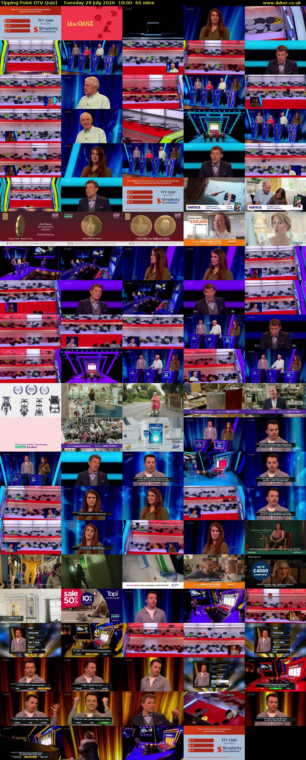 Tipping Point (ITV Quiz) Tuesday 28 July 2026 10:00 - 11:00