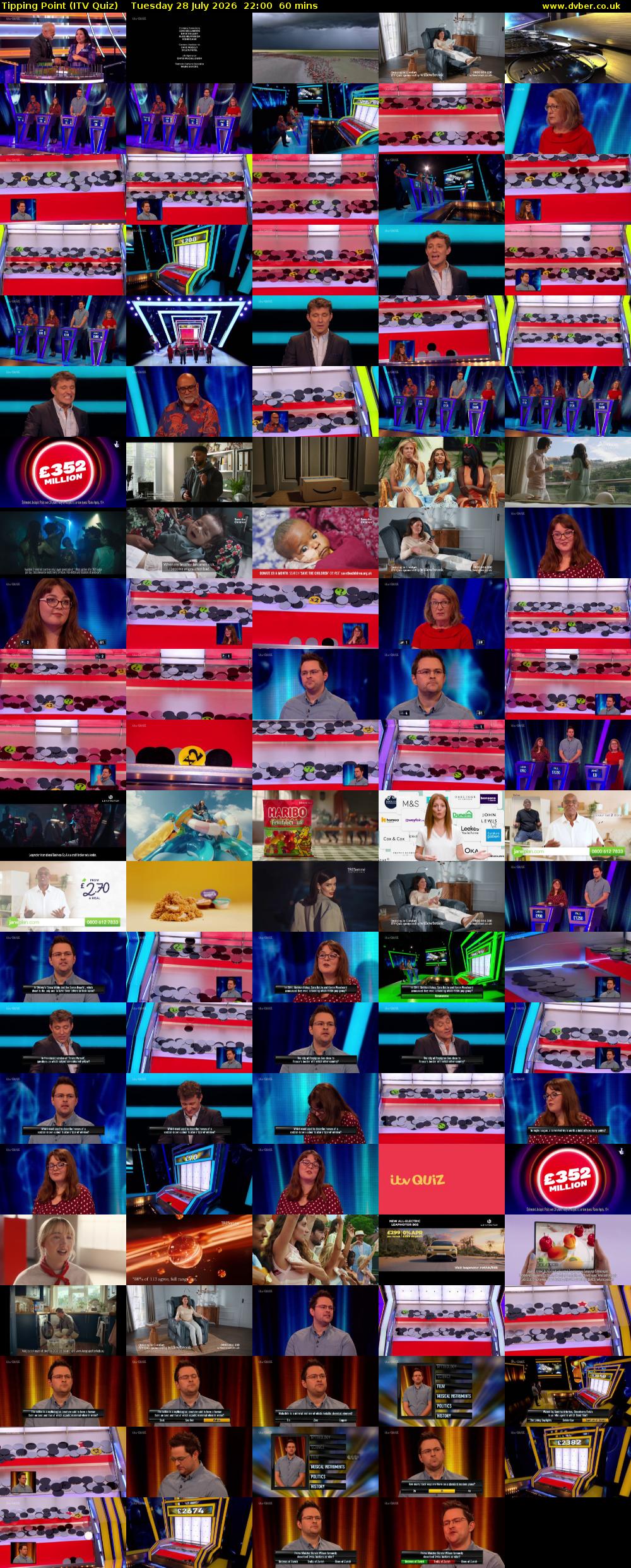 Tipping Point (ITV Quiz) Tuesday 28 July 2026 22:00 - 23:00